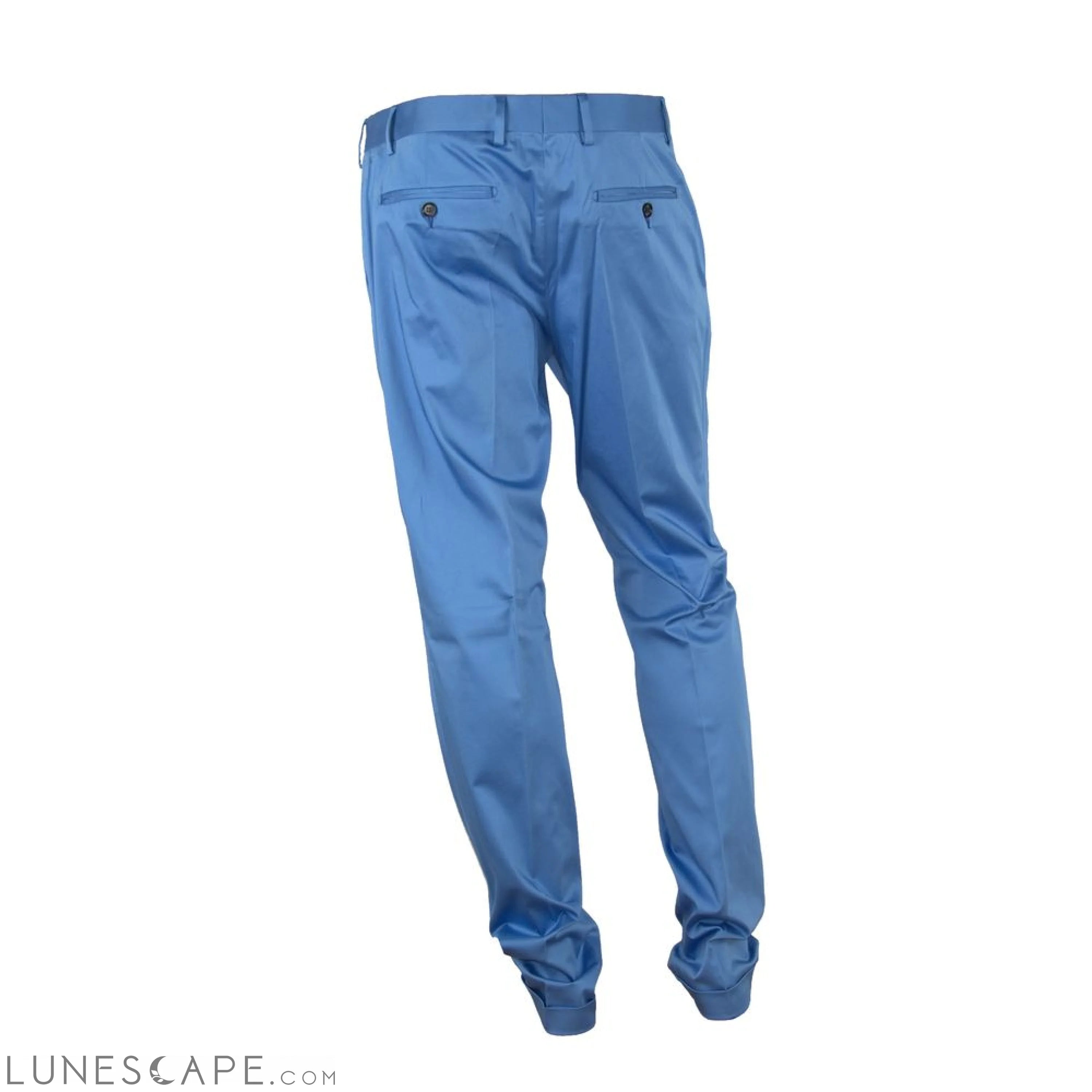 Made in Italy Elegant Light Blue Italian Summer Trousers LUNESCAPE