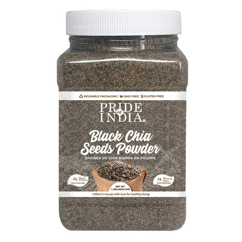 Cold Milled Raw Chia Ground - Omega-3 & Fiber Superfood Jar LUNESCAPE