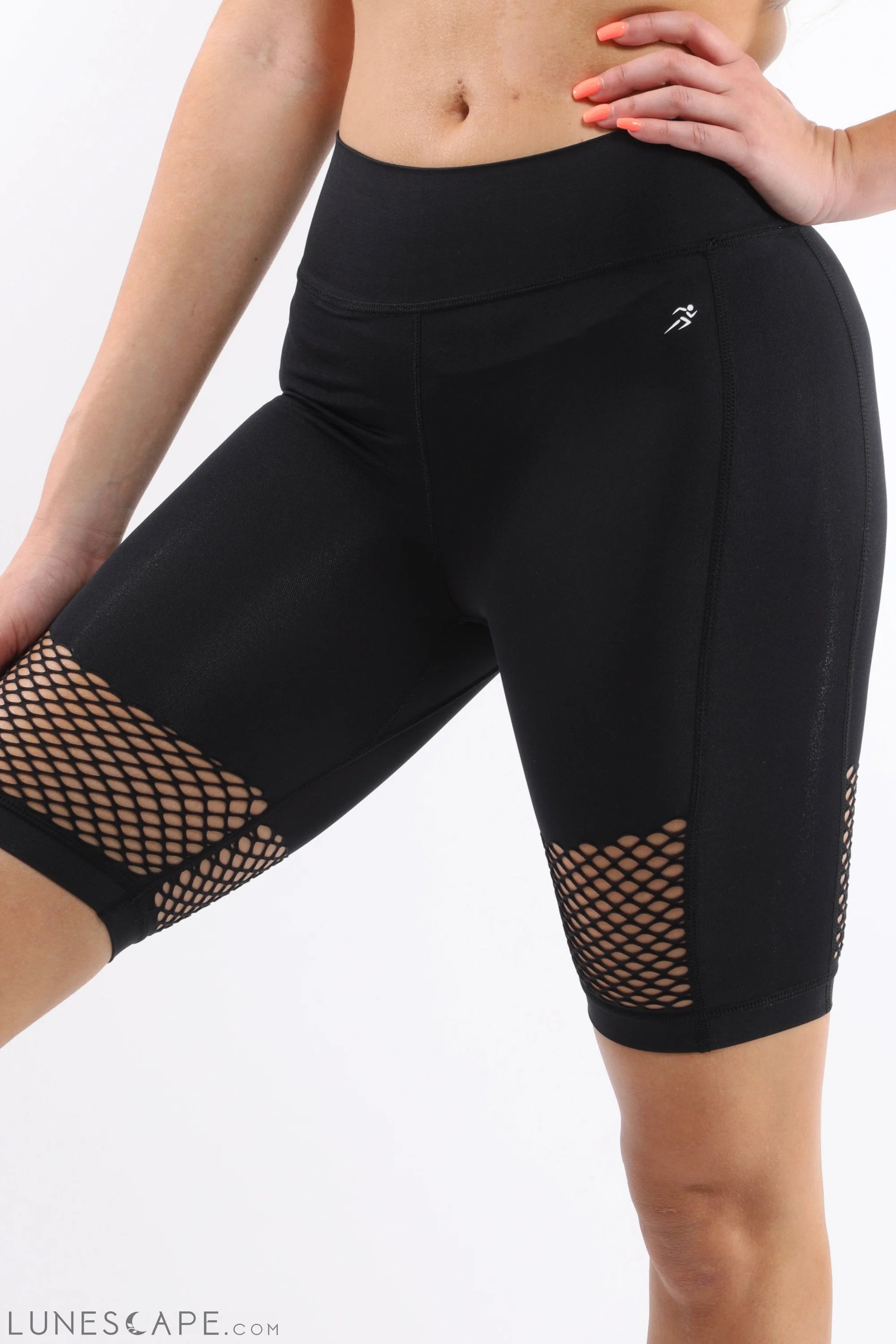 Malibu Seamless Activewear Shorts - Black LUNESCAPE