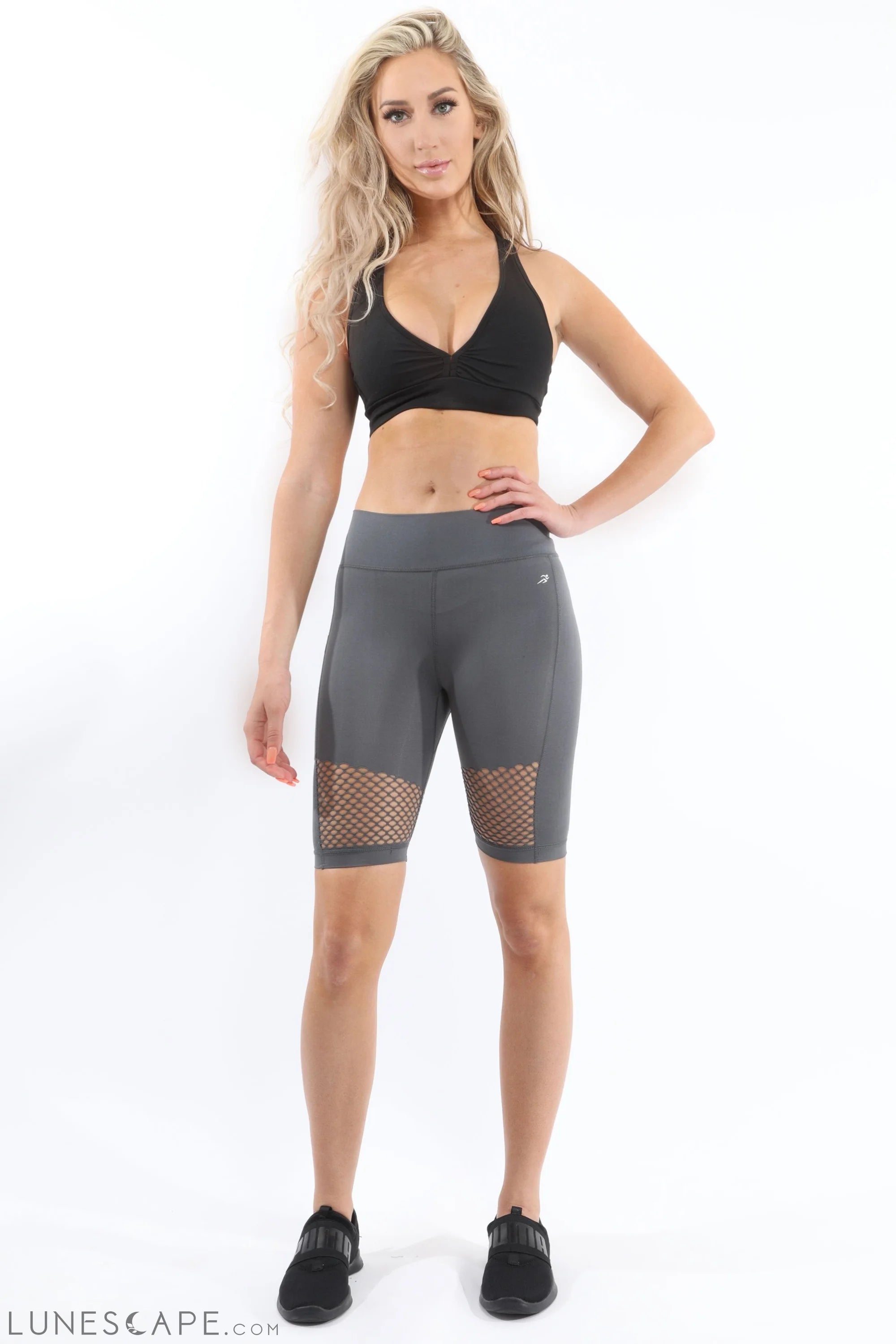 Malibu Seamless Activewear Shorts - Grey LUNESCAPE