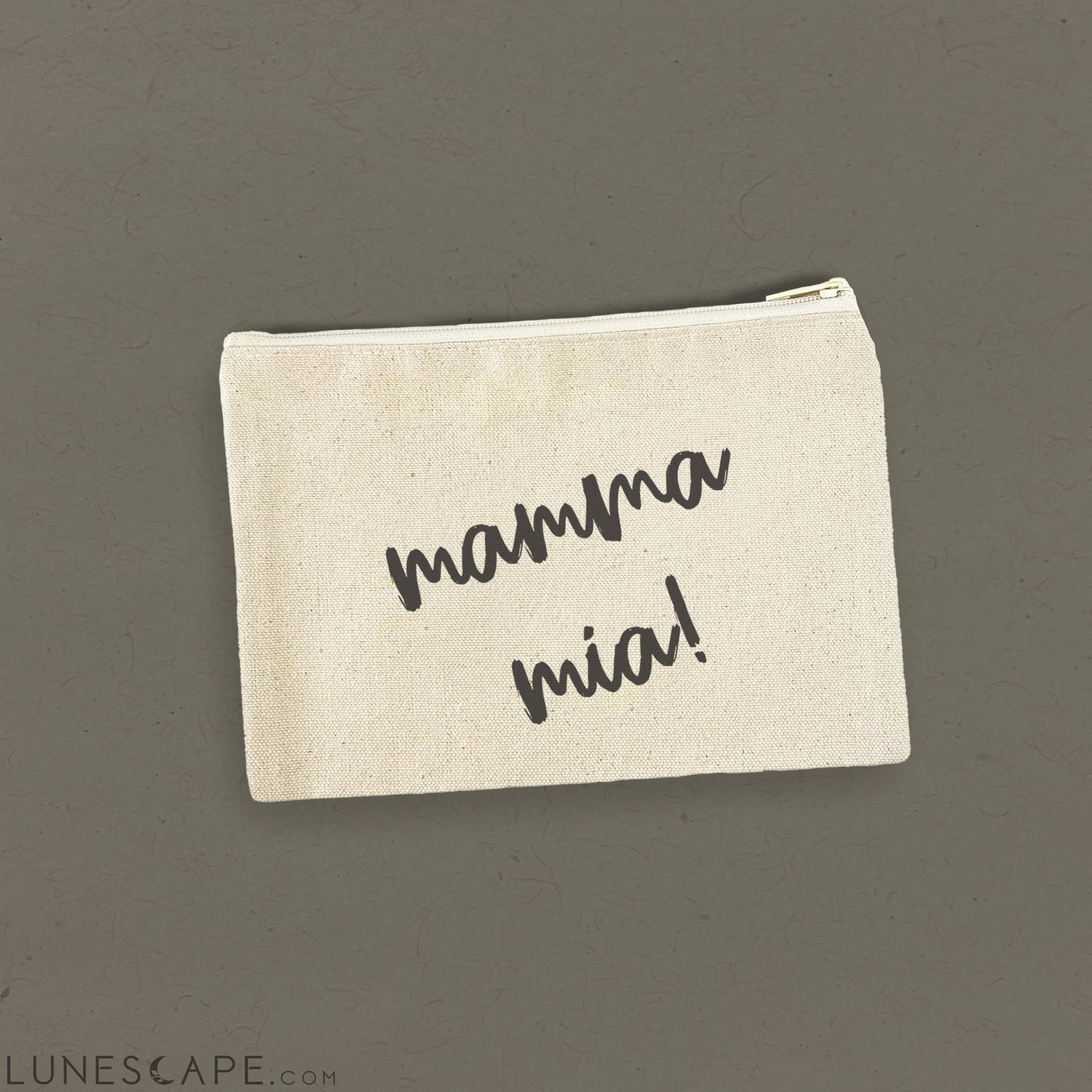 Mamma Mia - Canvas Zipper Pouch LUNESCAPE