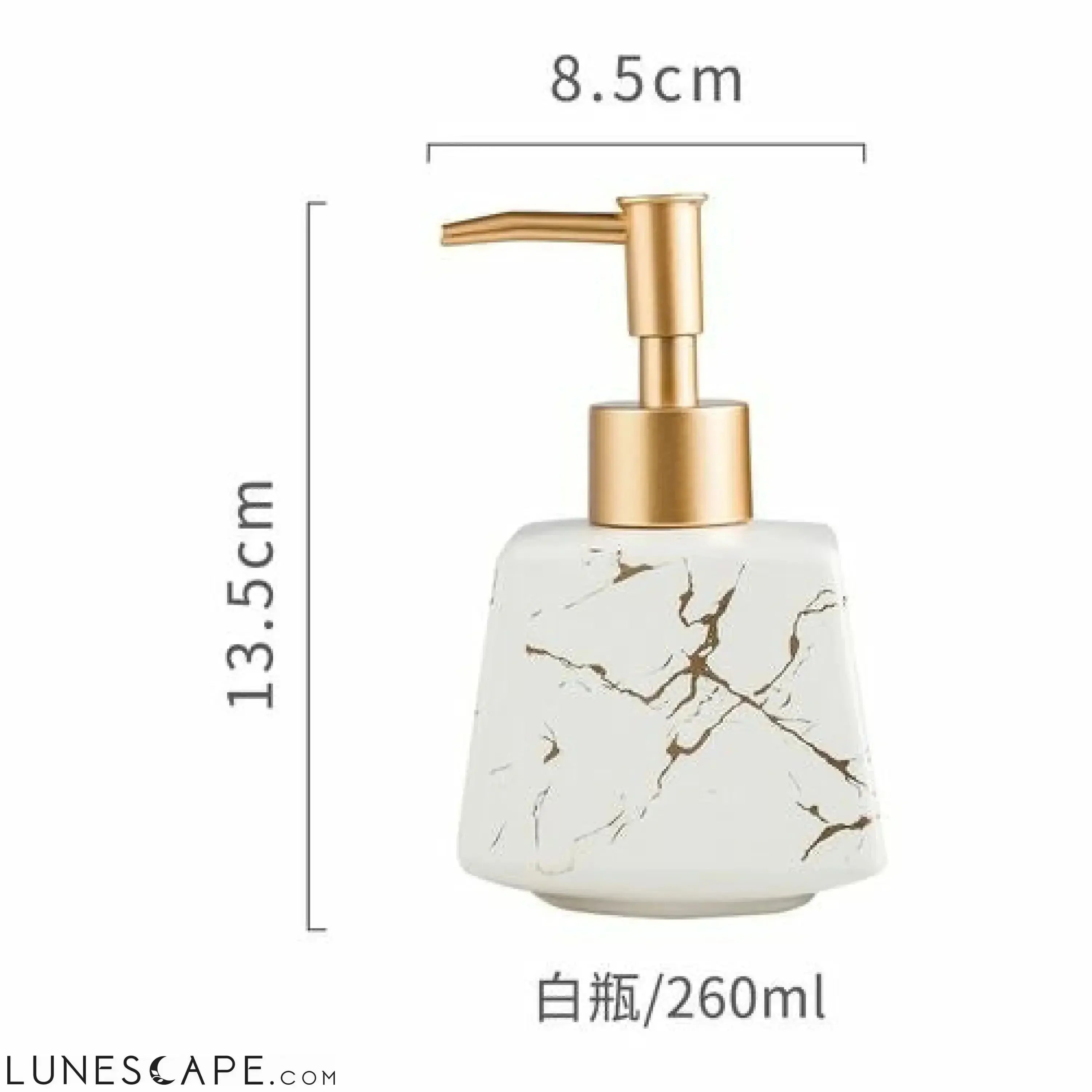 Marbled Ceramic Soap Dispenser LUNESCAPE