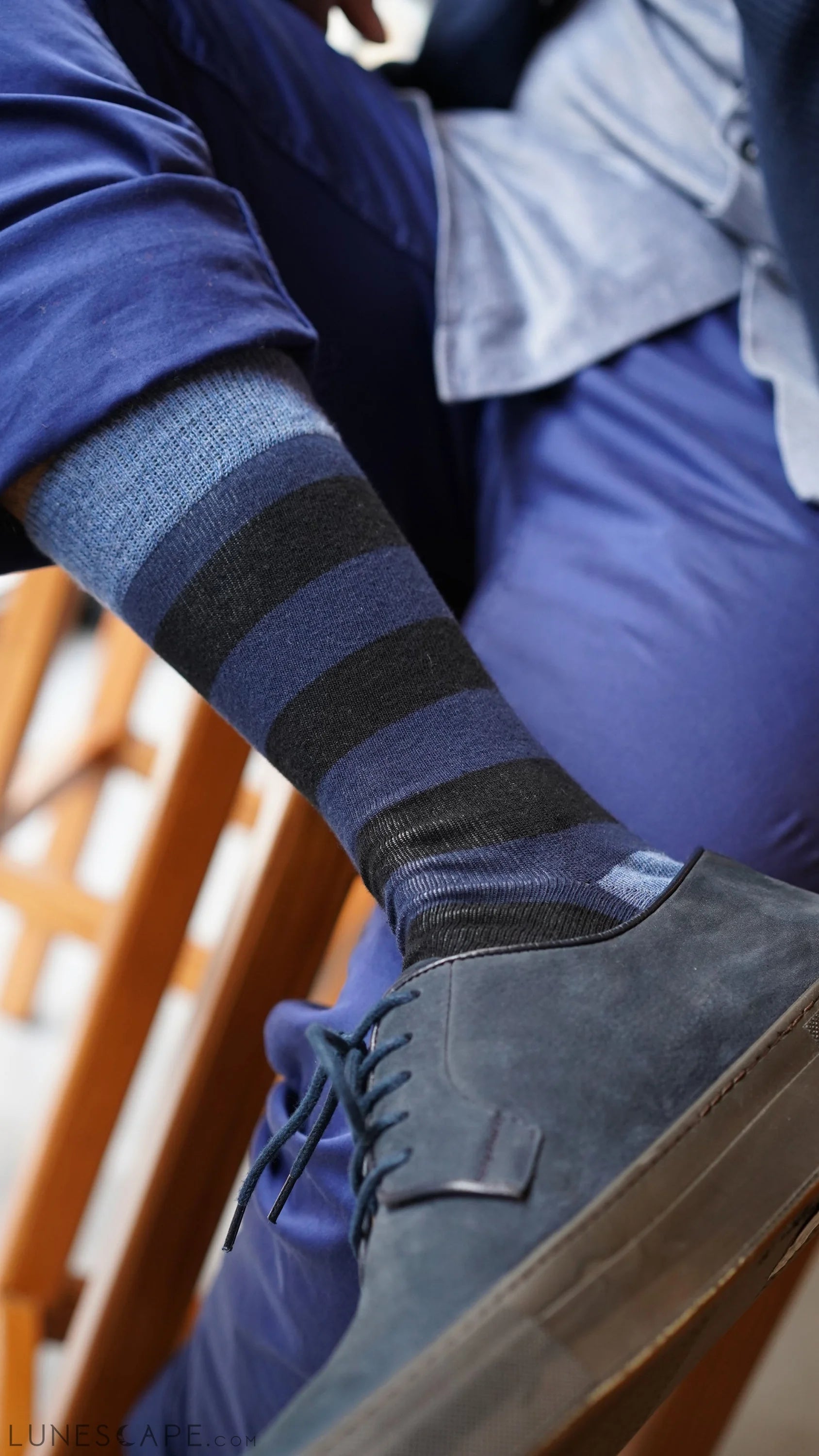 Men's Azure Mix Set Socks LUNESCAPE
