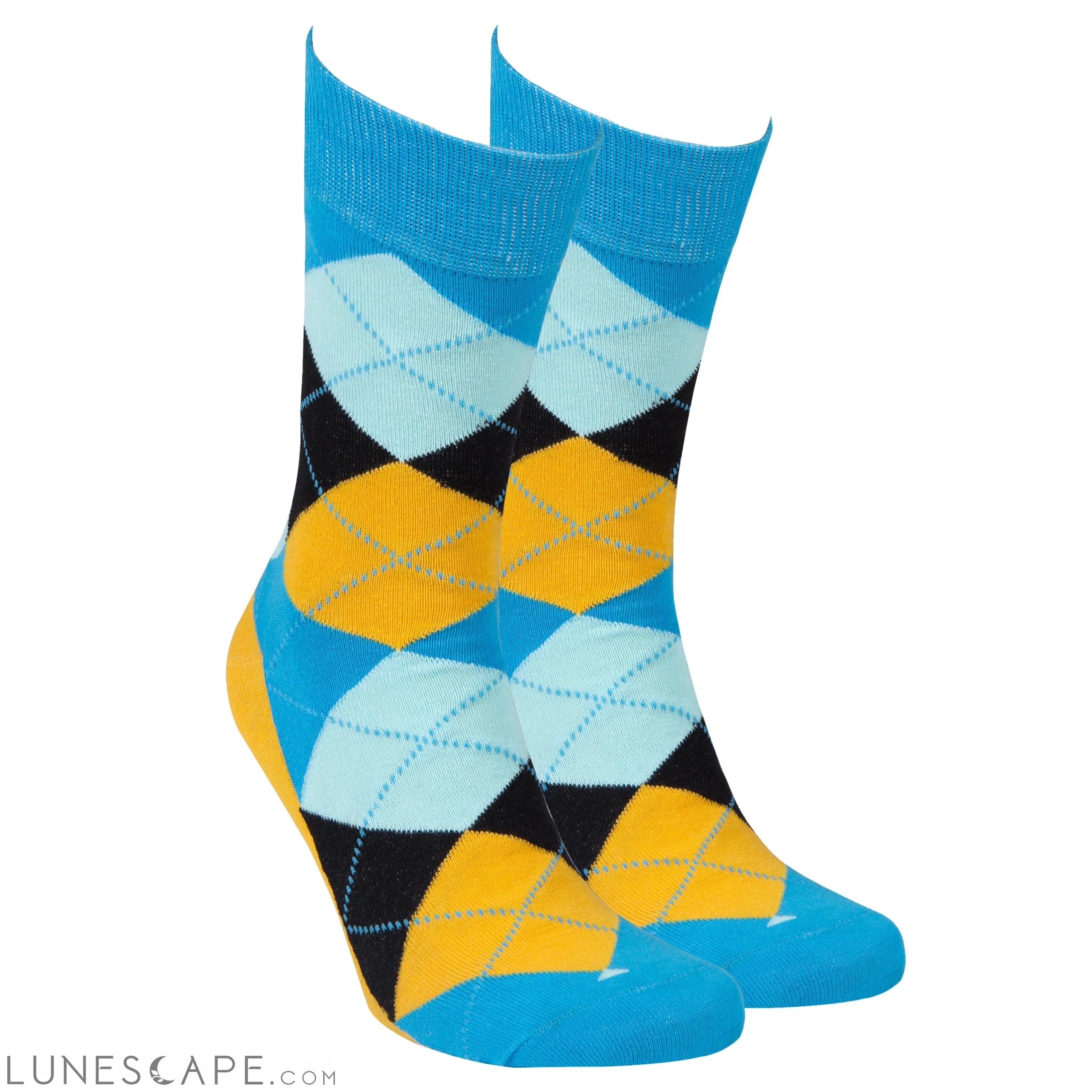 Men's Bluebird Argyle Socks LUNESCAPE