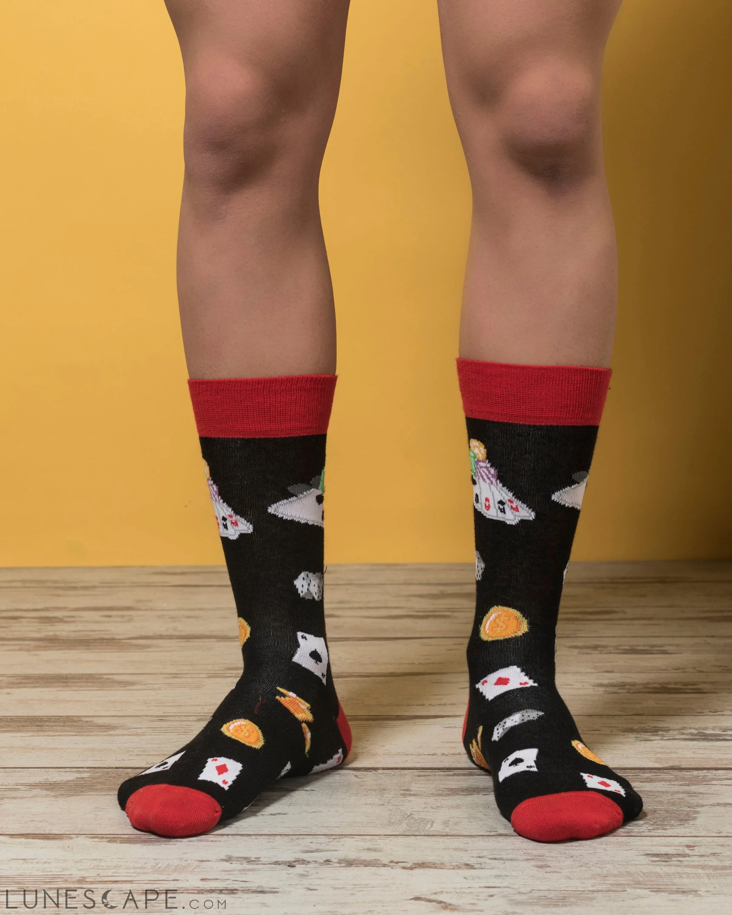 Men's Card Table Socks LUNESCAPE