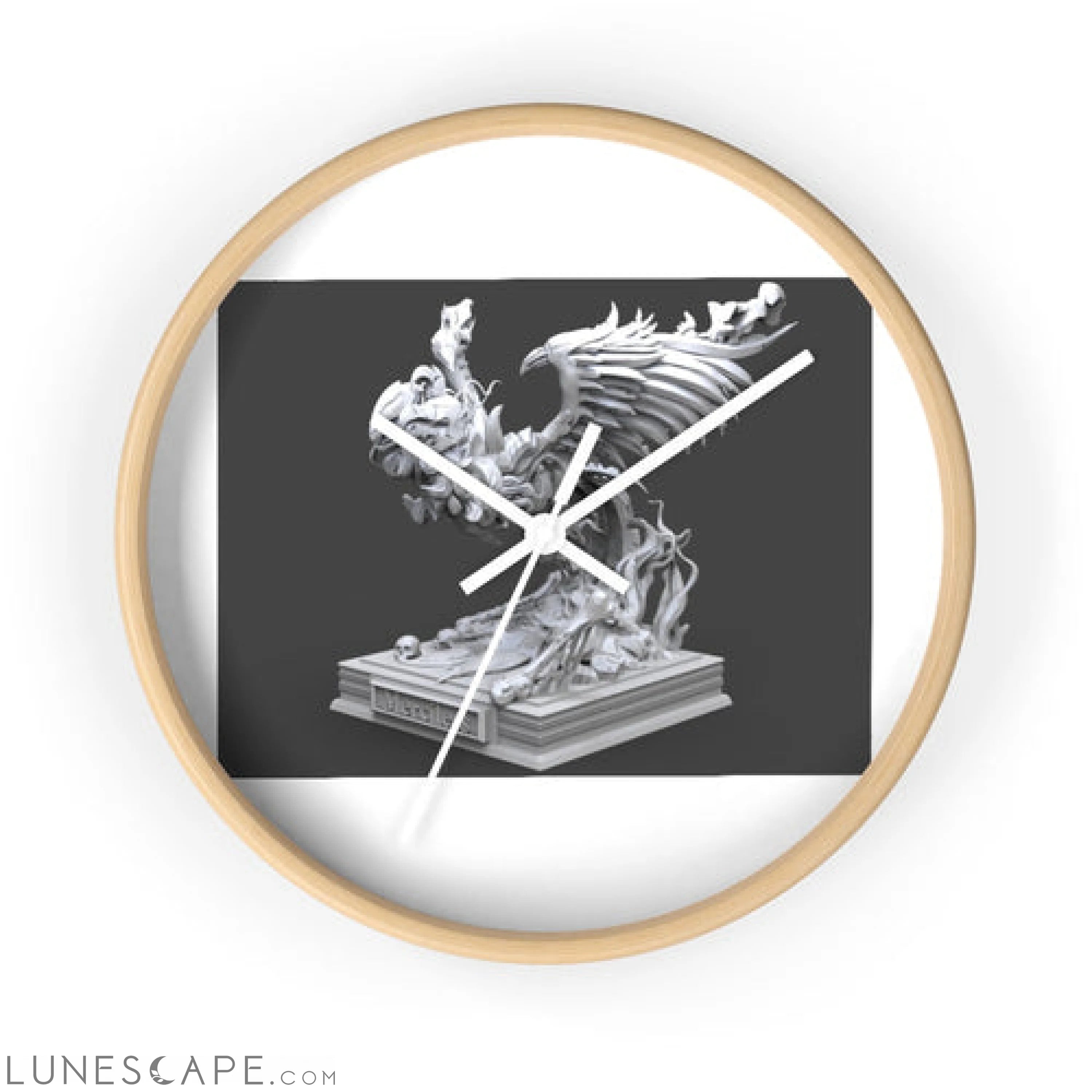 Merciless the Flaming SkyBird Wall clock LUNESCAPE