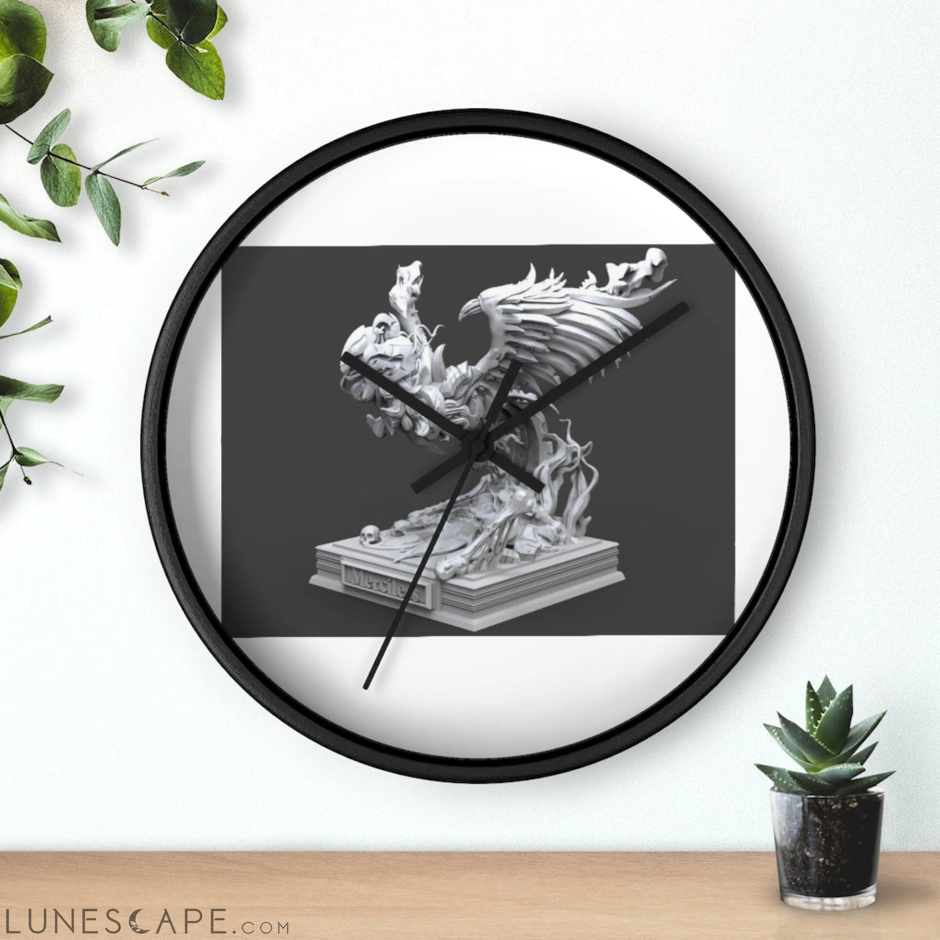 Merciless the Flaming SkyBird Wall clock LUNESCAPE
