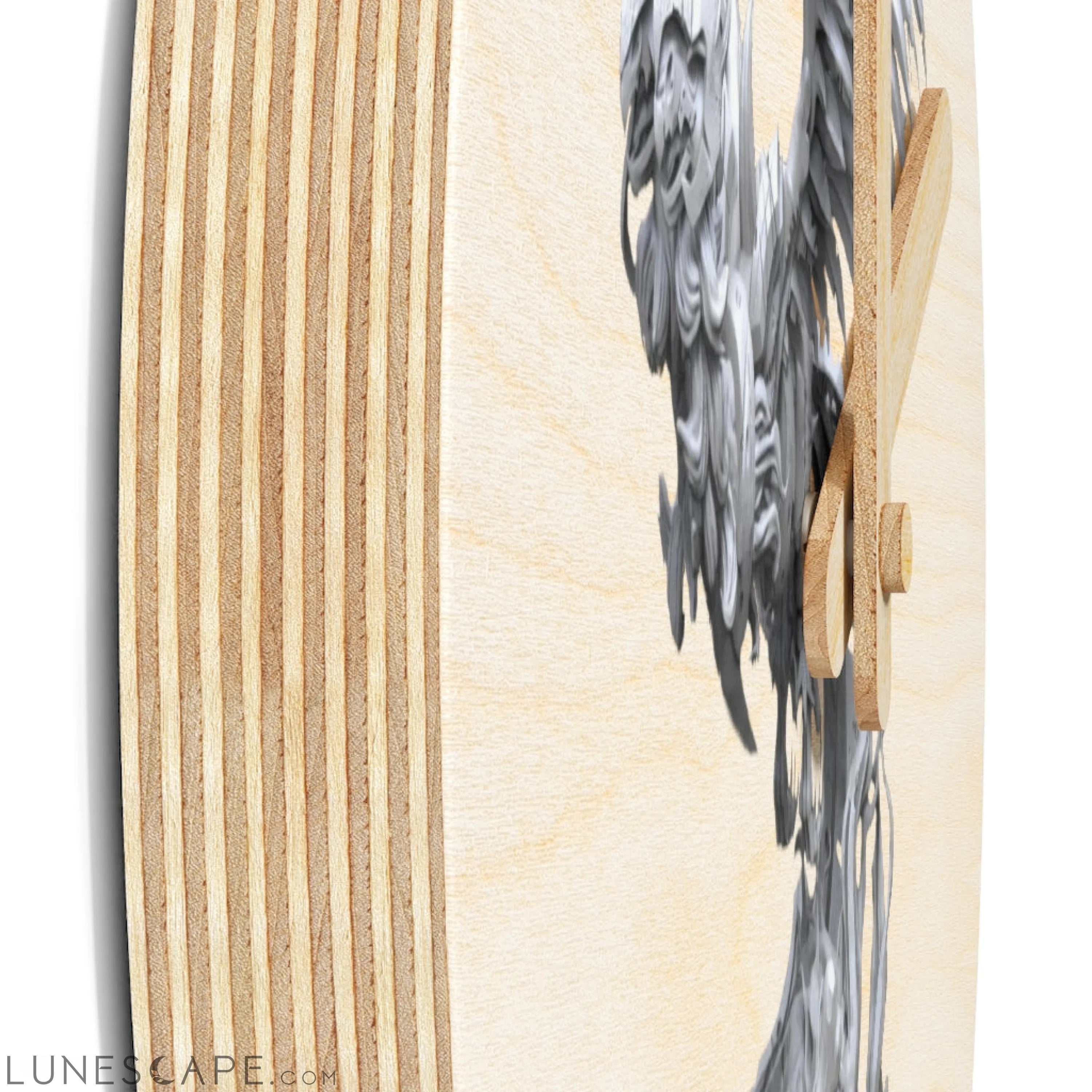 Merciless the Flaming SkyBird Wooden Wall Clock LUNESCAPE