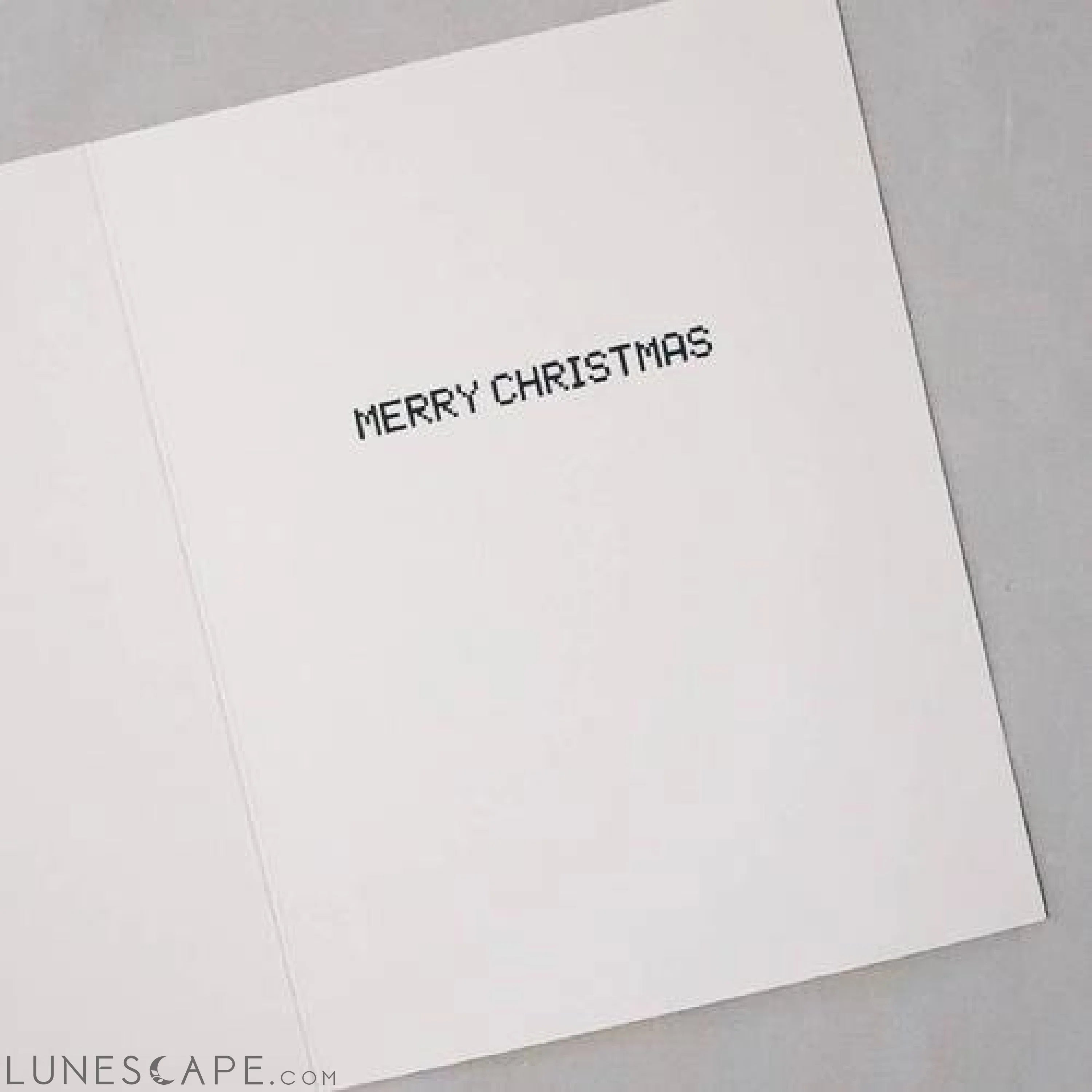 Merry Christmas Binary Code Card LUNESCAPE