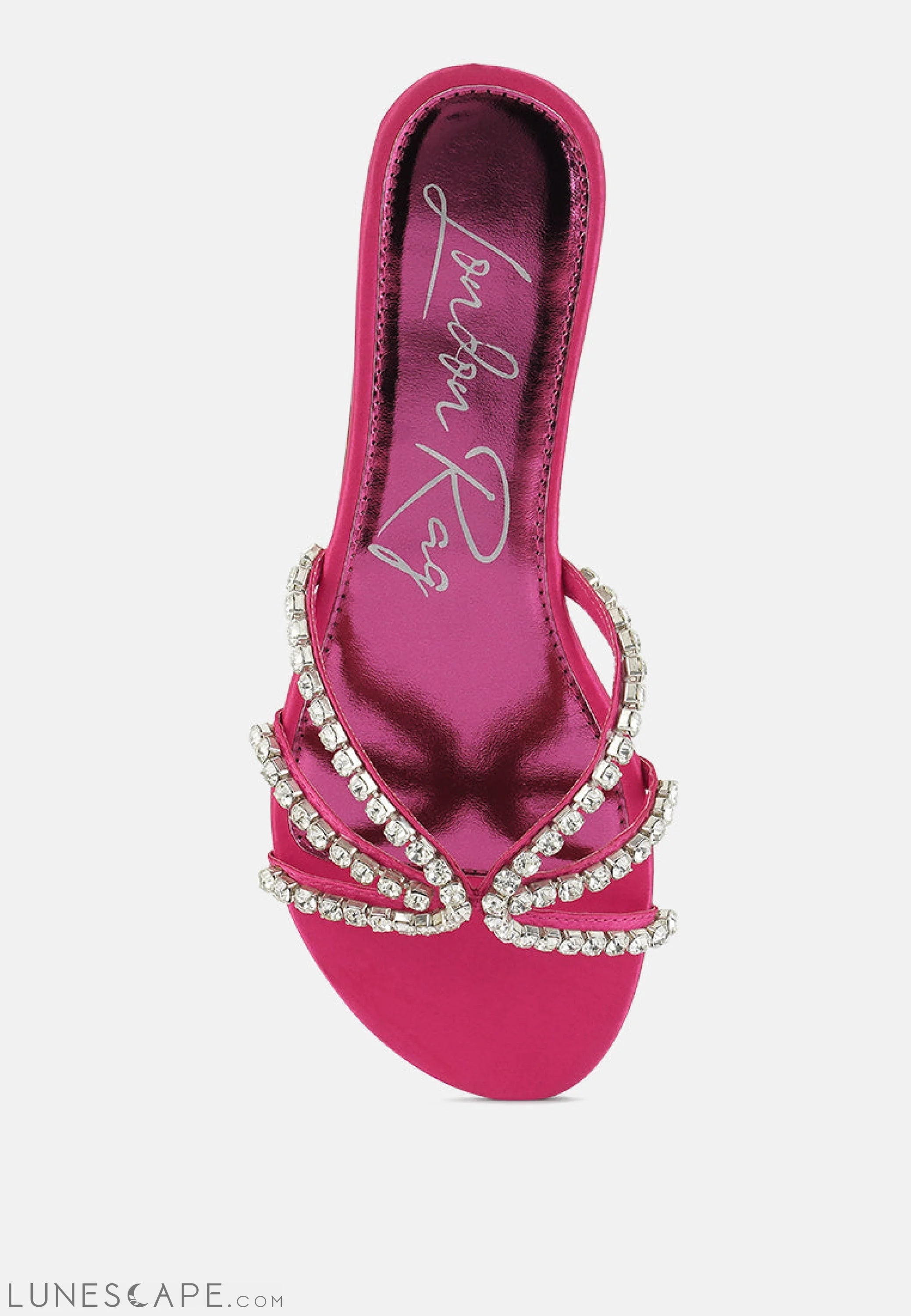 Mezzie Diamante Embellished Flat Sandals LUNESCAPE