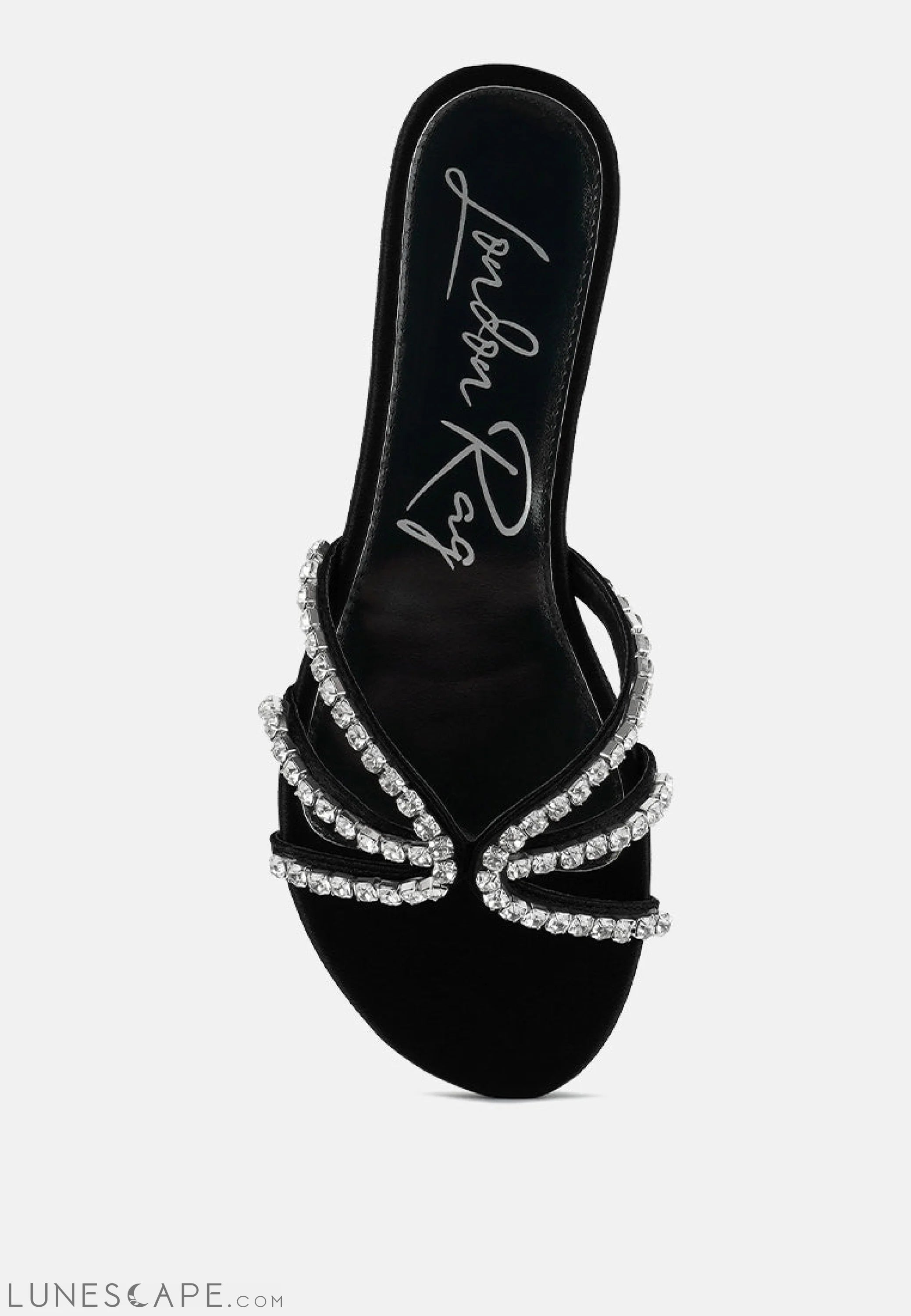 Mezzie Diamante Embellished Flat Sandals LUNESCAPE