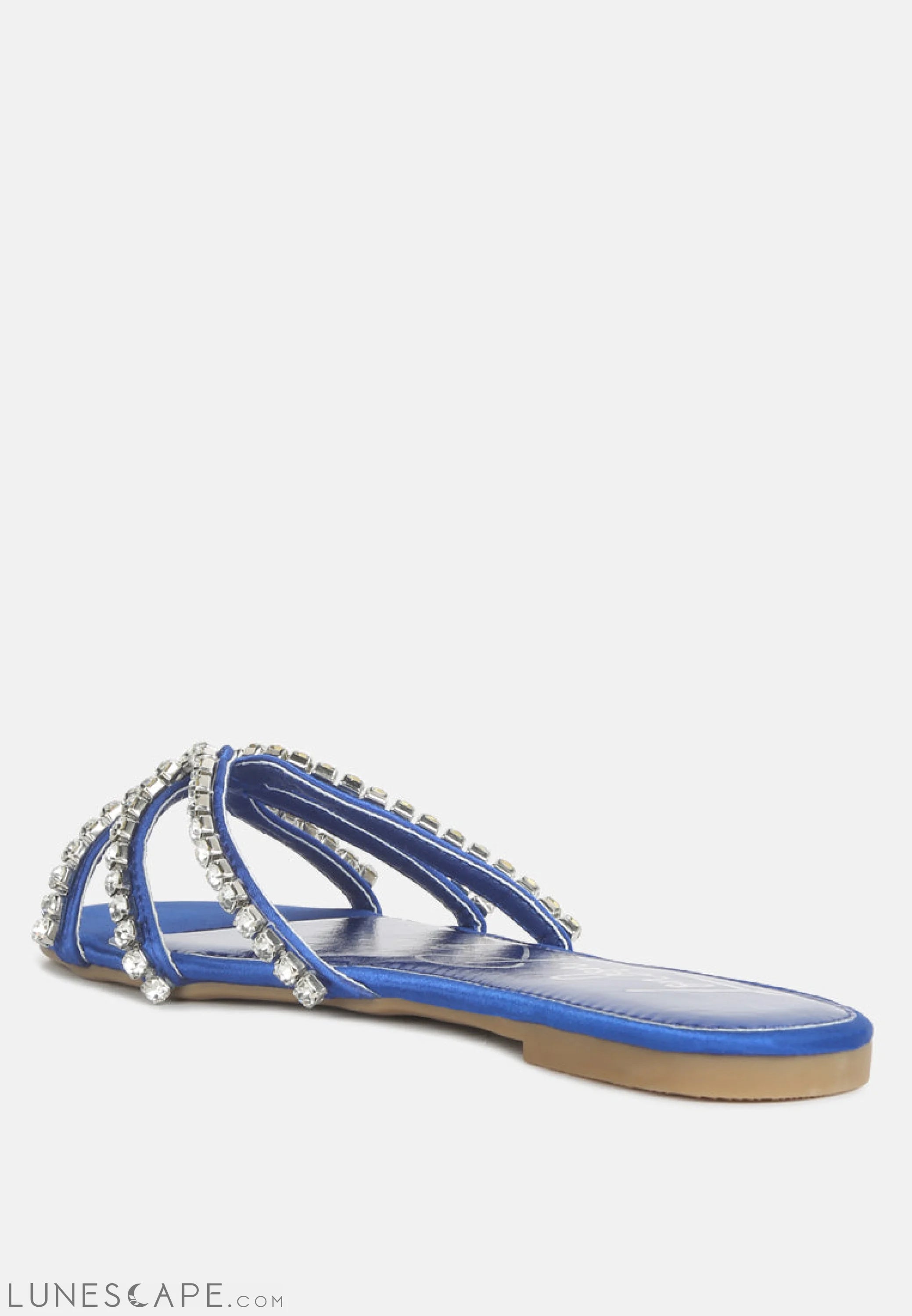 Mezzie Diamante Embellished Flat Sandals LUNESCAPE