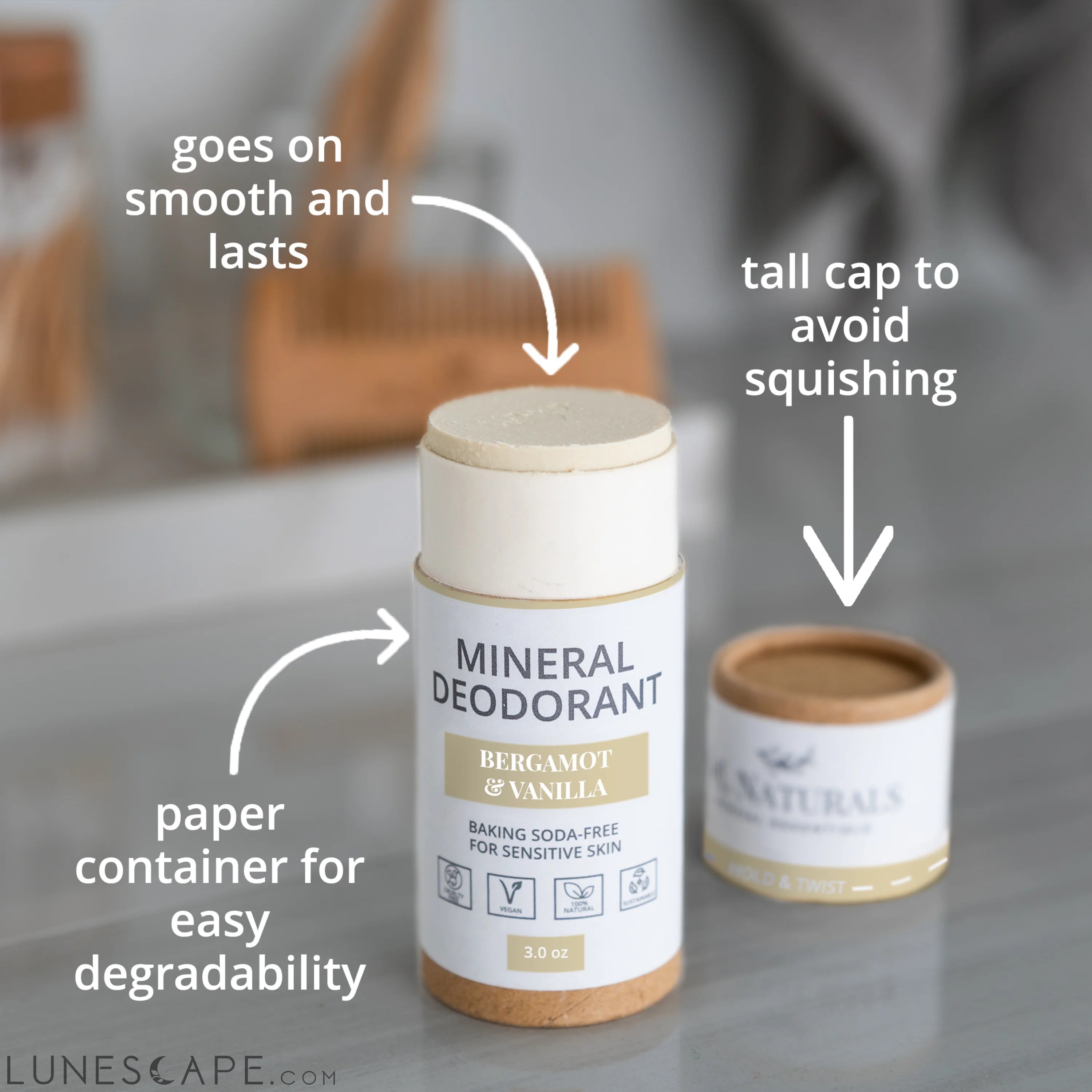 Mineral (Baking Soda-Free) Deodorant LUNESCAPE