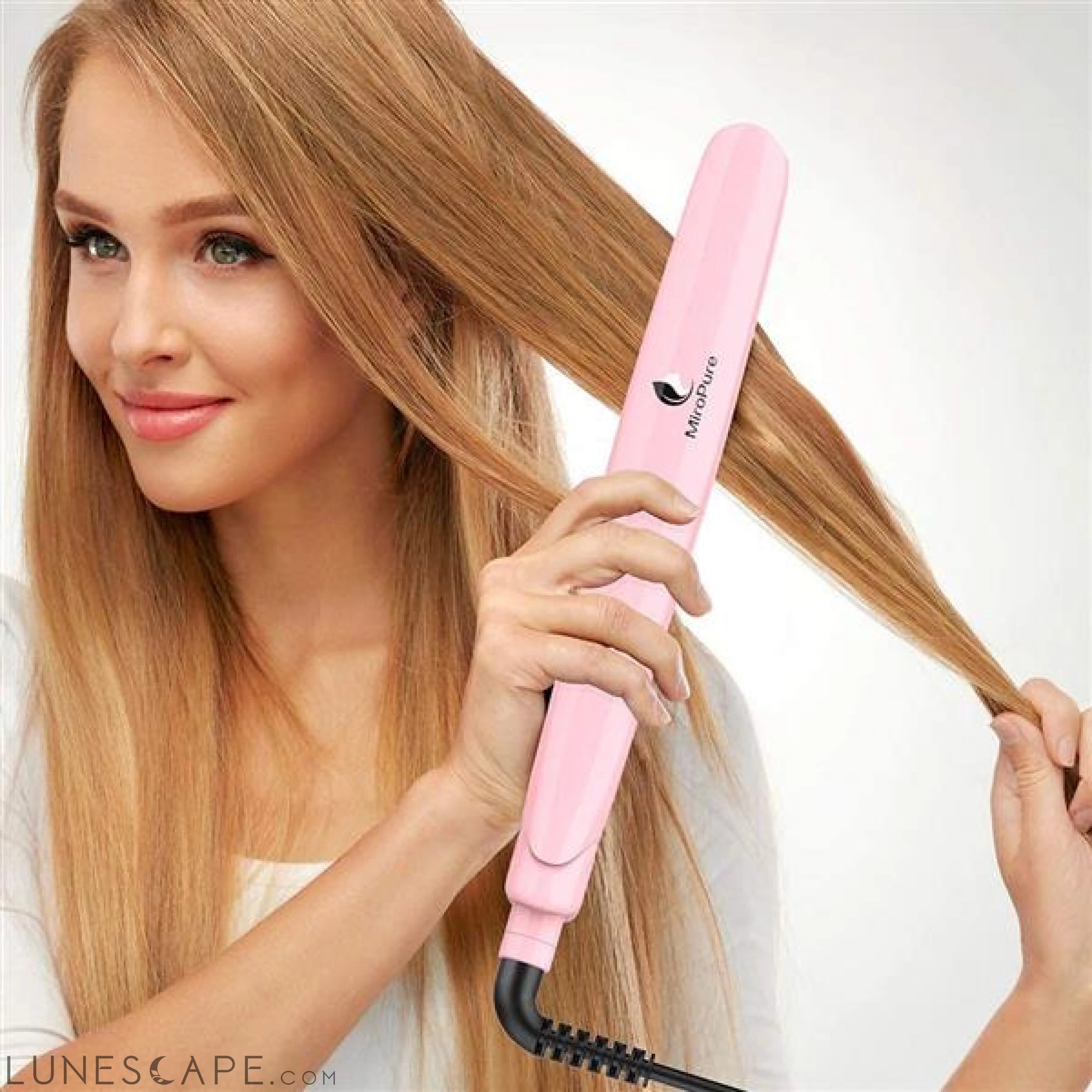 MiroPure 2-in-1 Infrared Ceramic Flat Iron Hair Straightener LUNESCAPE