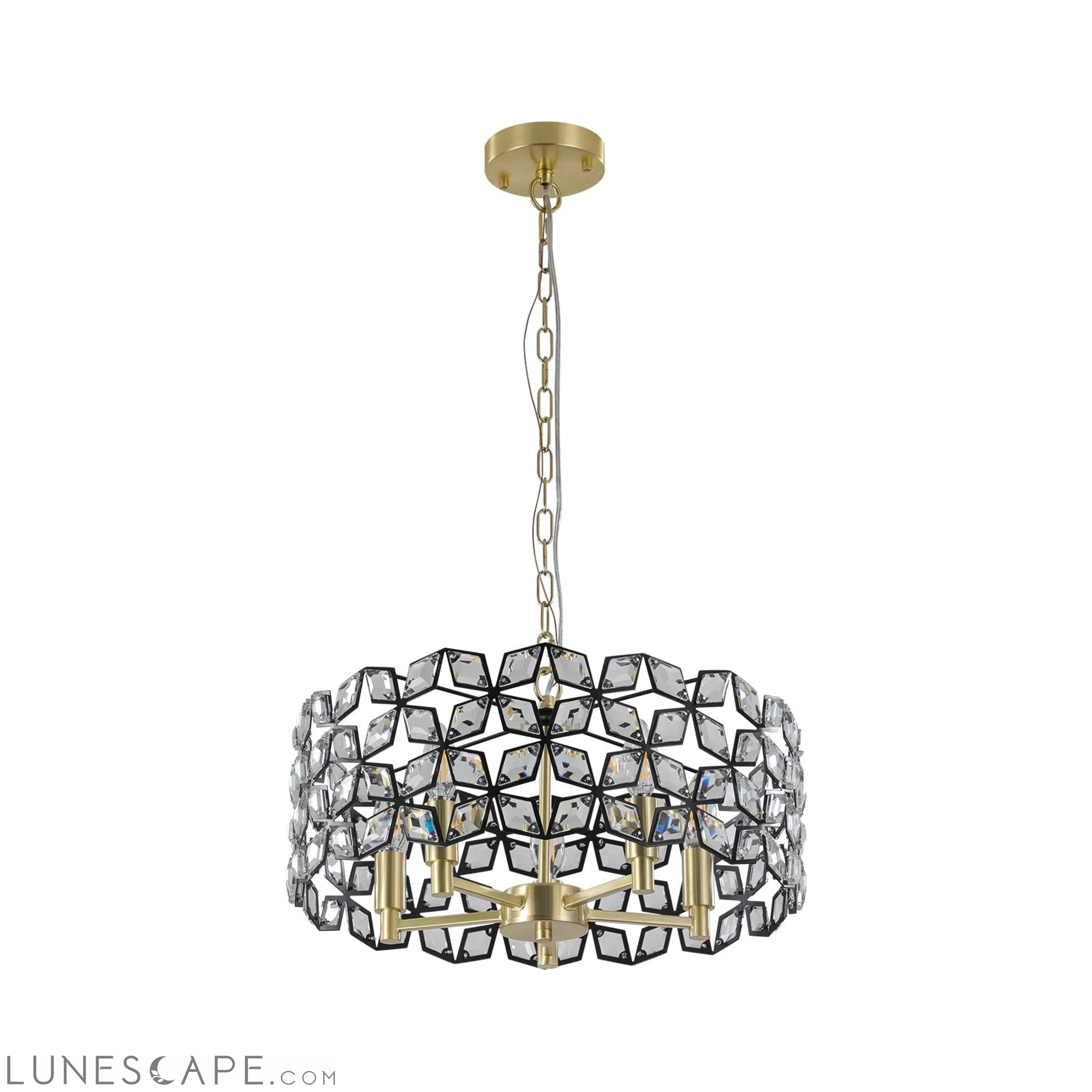 Modern Crystal Chandelier for Living-Room Round Cristal Lamp Luxury LUNESCAPE
