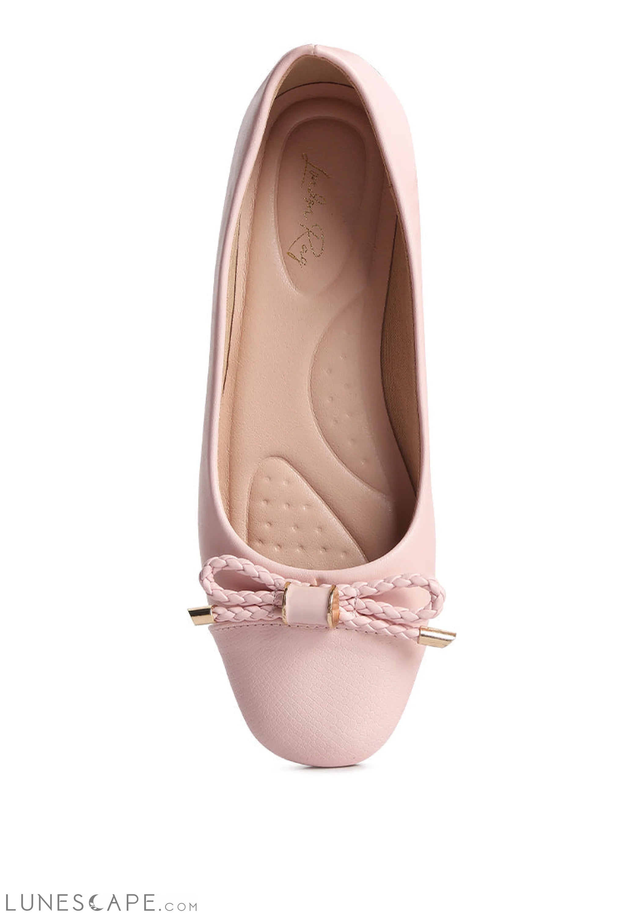 Moi Metallic Embellished Flat Ballerinas LUNESCAPE