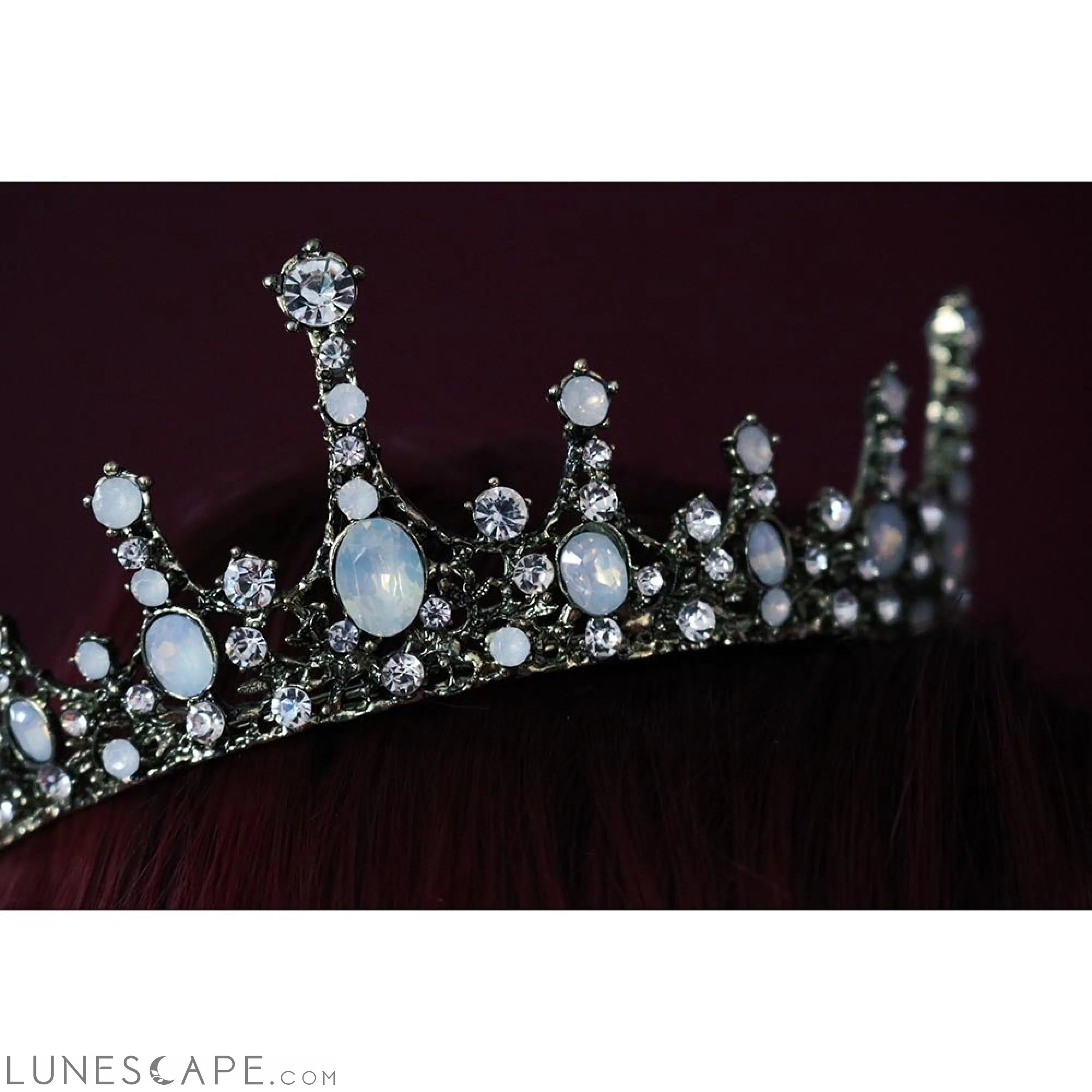 Moonlight Ice Queen Royalty Crown Tiara Opal LUNESCAPE
