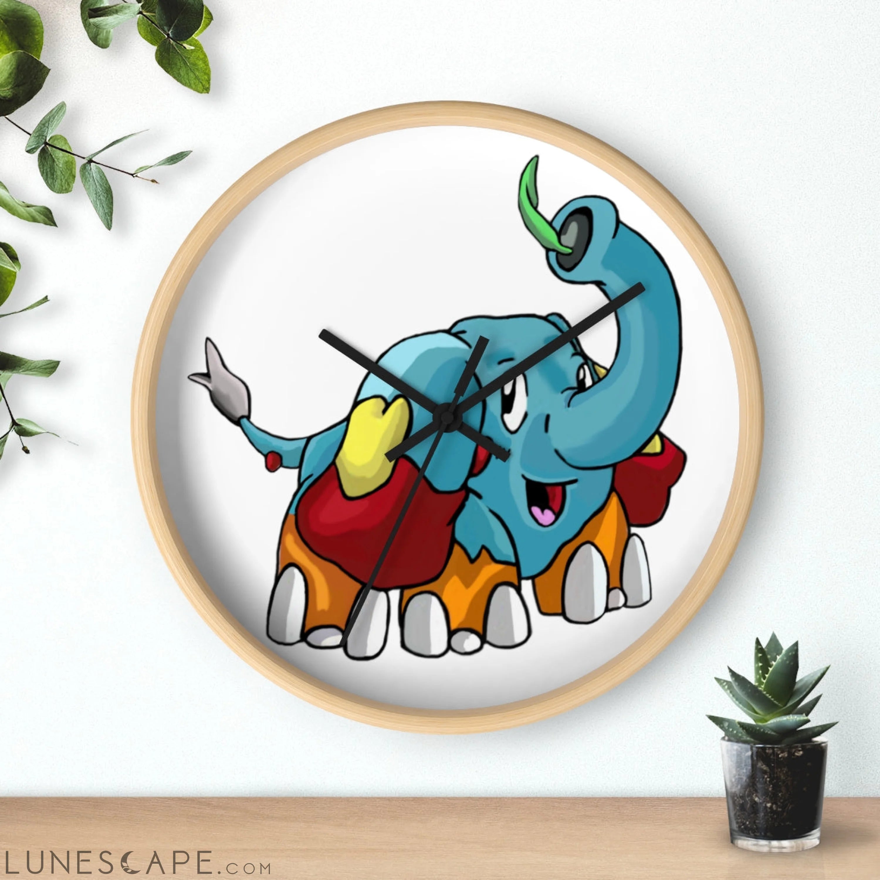 Mudphant Wall clock LUNESCAPE