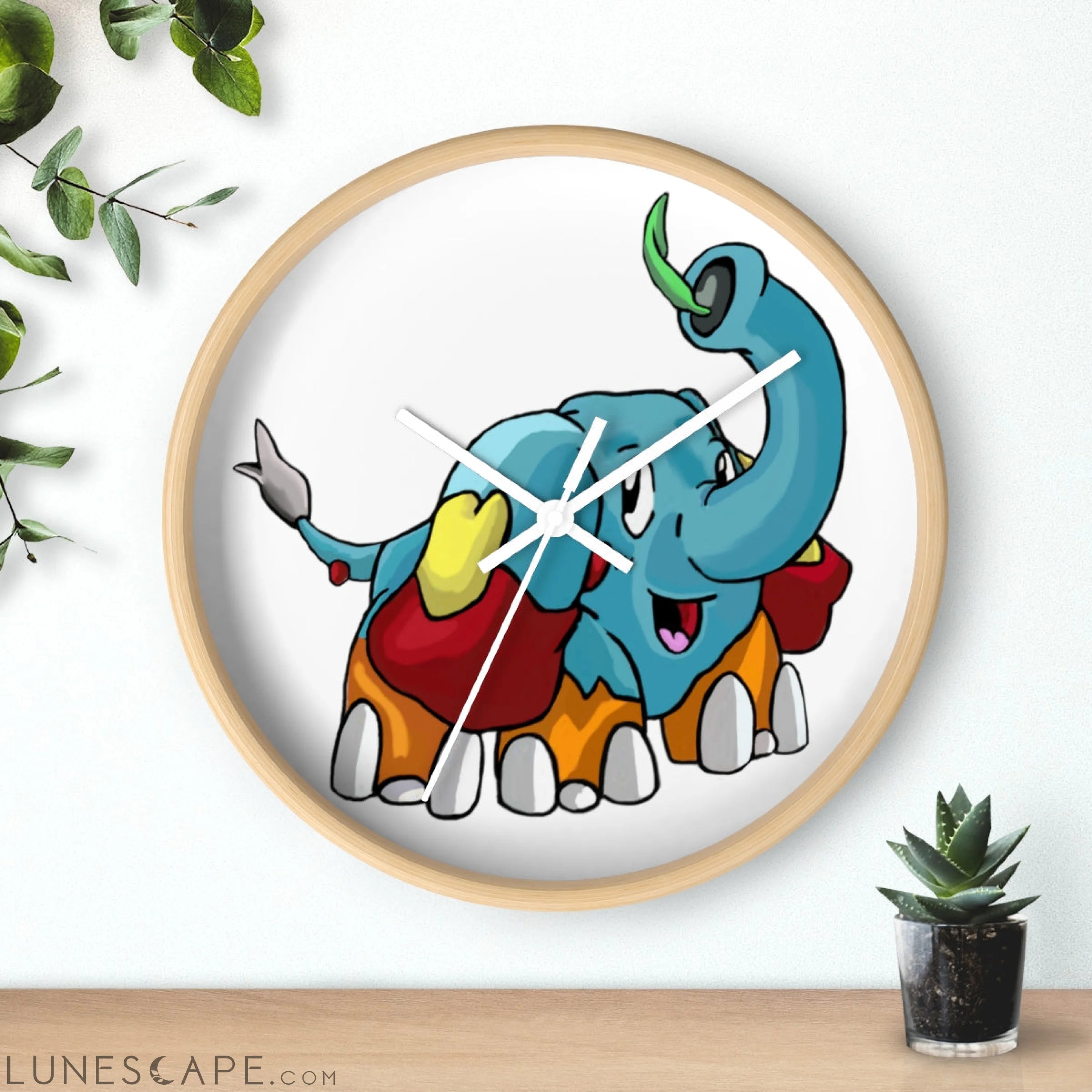 Mudphant Wall clock LUNESCAPE
