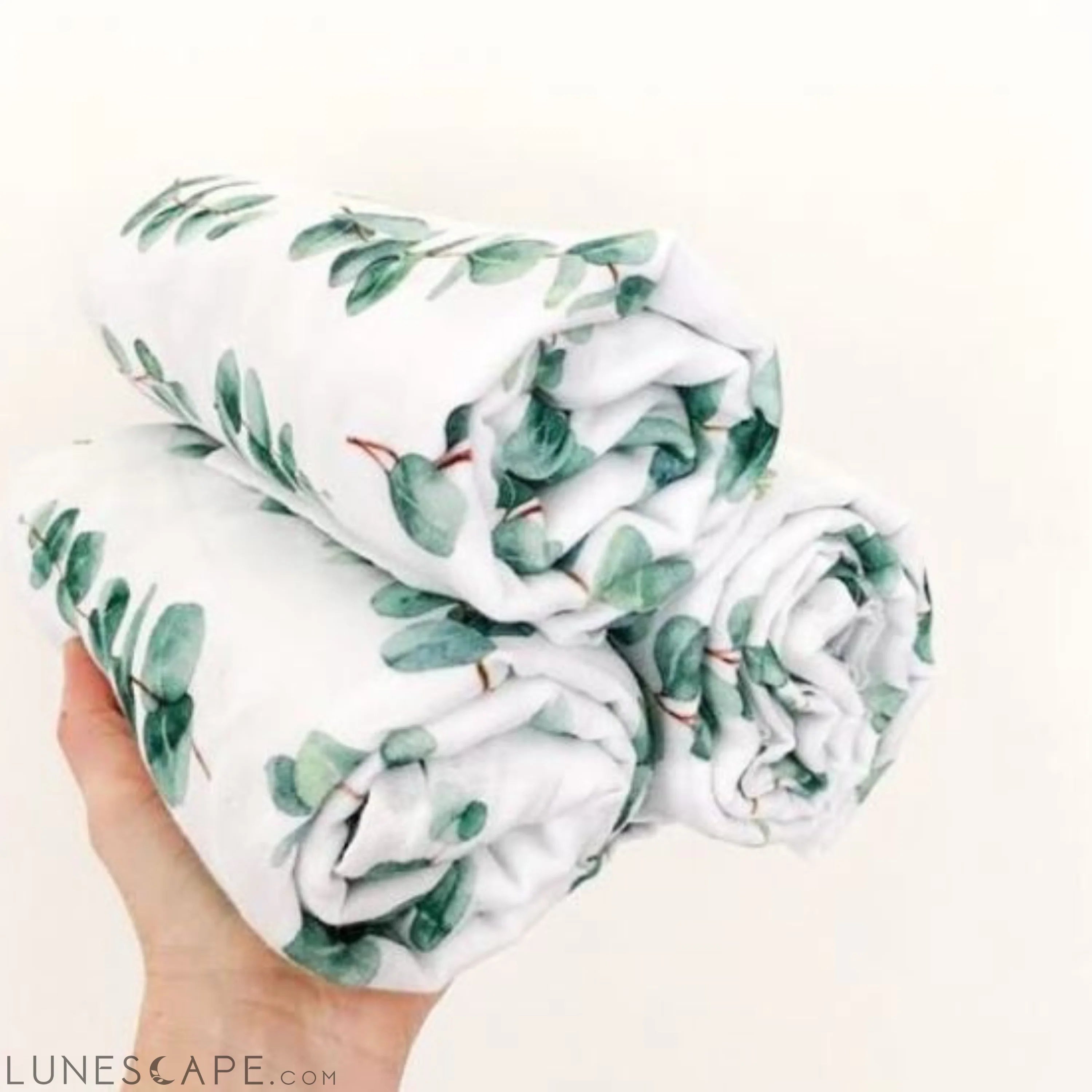 Muslin Swaddle Baby Blanket X-Large 120x120cm Eucalyptus LUNESCAPE