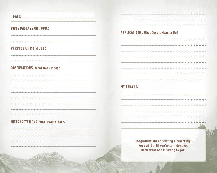 My Bible Study Tracker [Leather Forest] LUNESCAPE