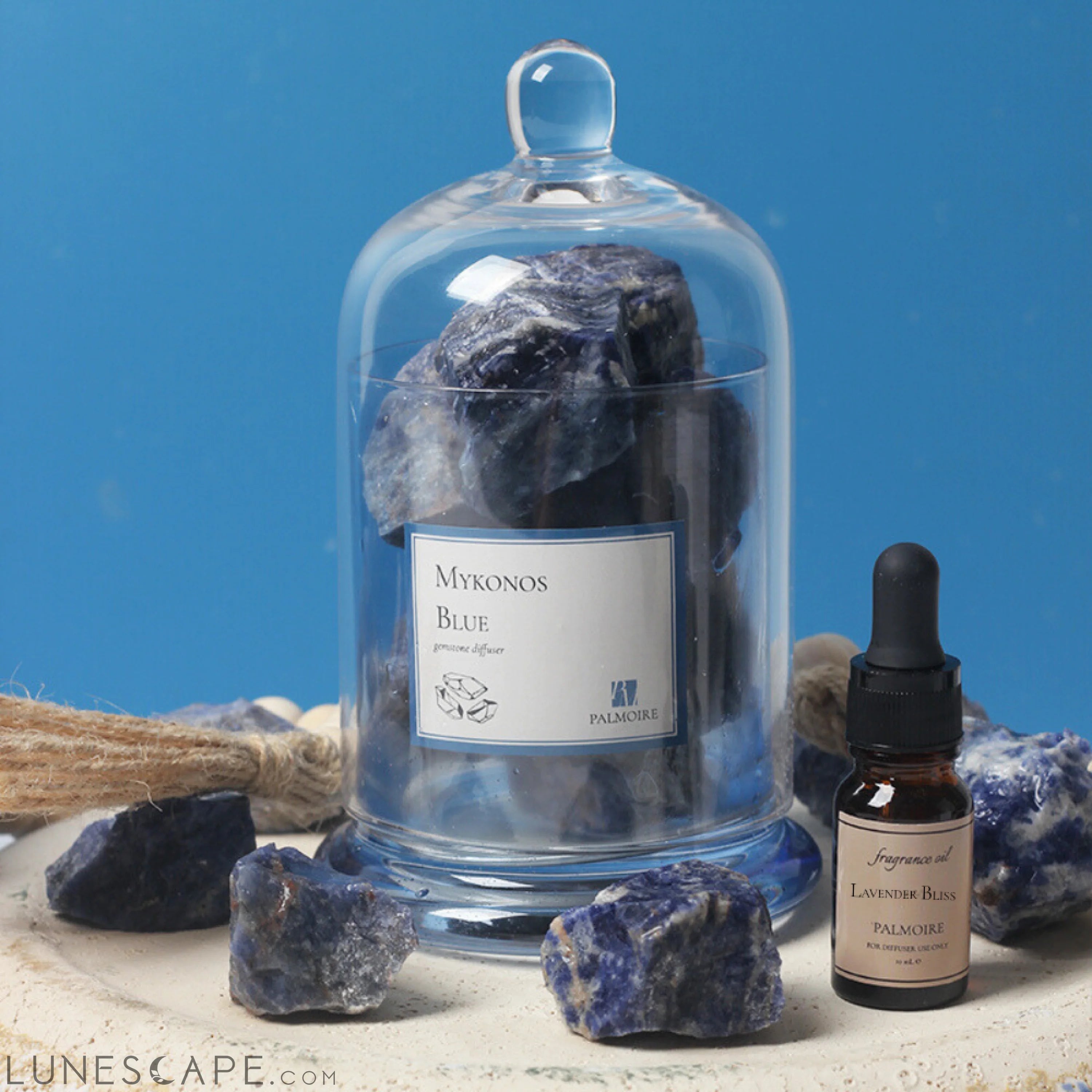 Mykonos Blue Gemstone Diffuser LUNESCAPE