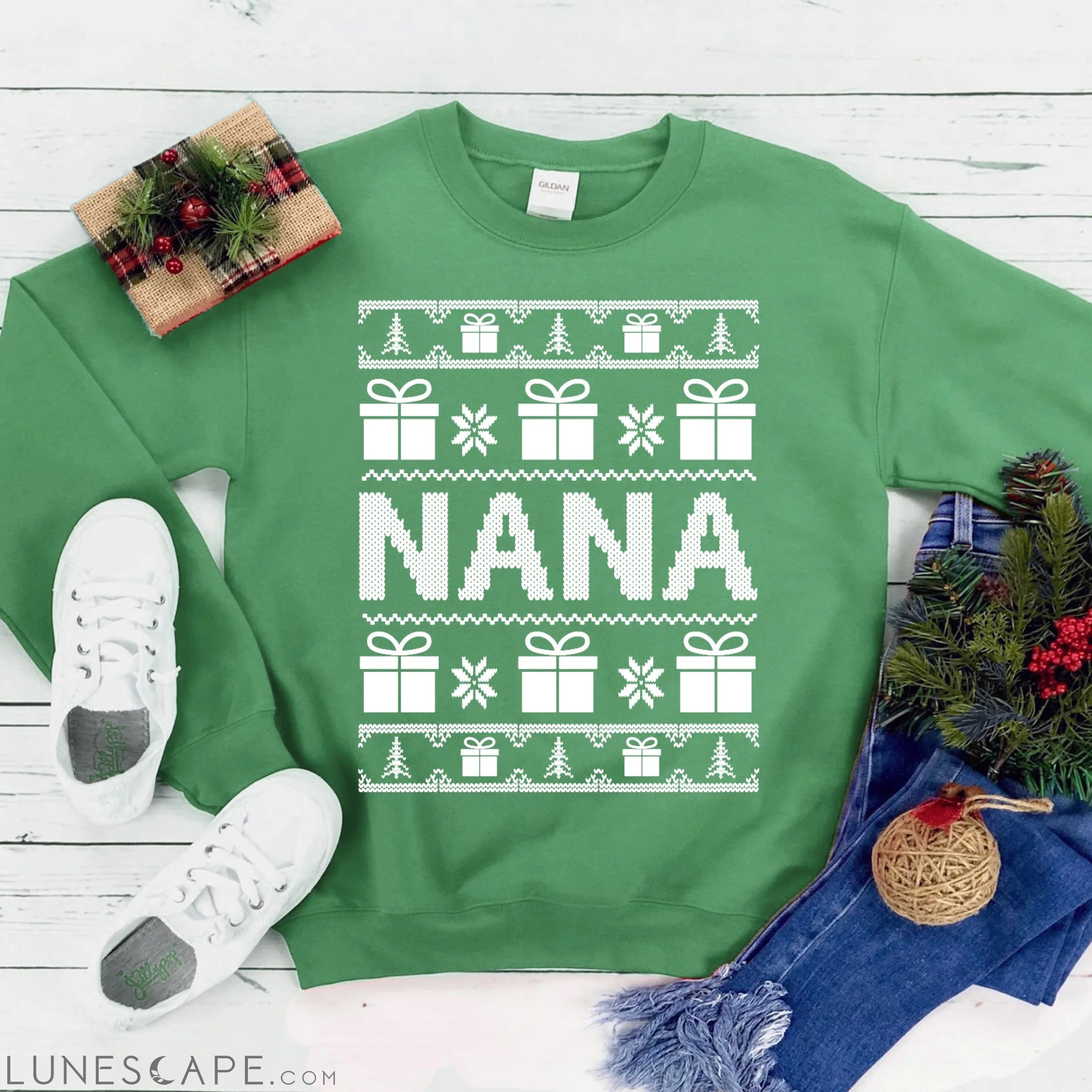 Nana Christmas Sweatshirt LUNESCAPE