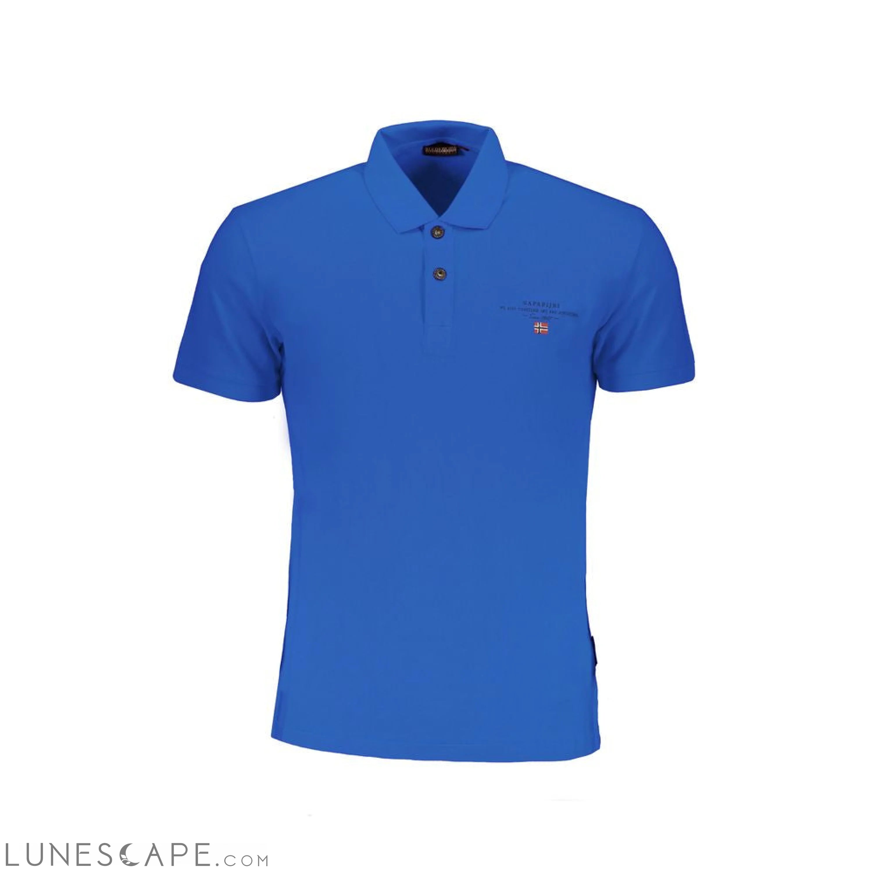Napapijri Blue Cotton Polo Shirt LUNESCAPE
