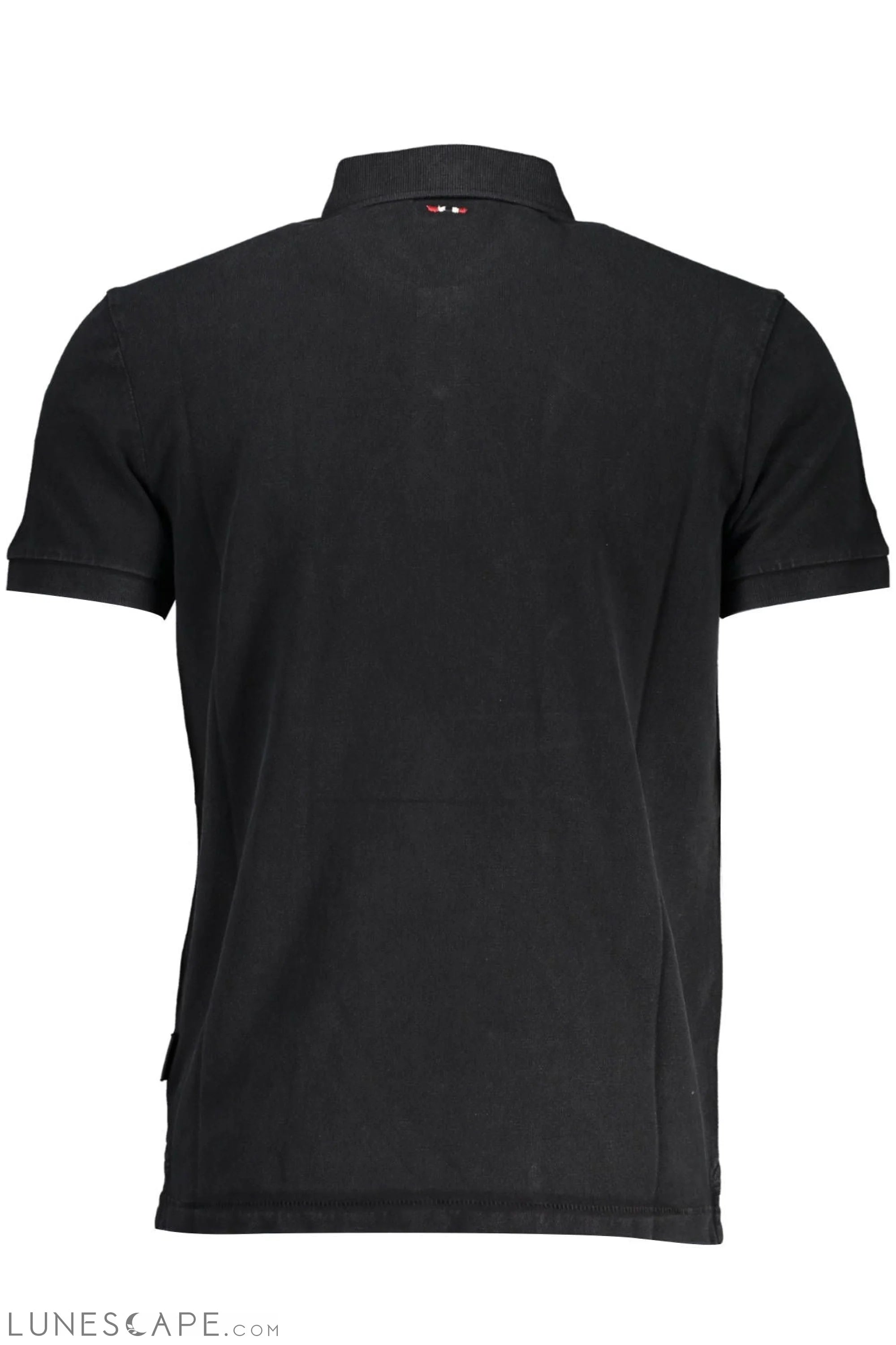 Napapijri Classic Black Embroidered Polo Shirt LUNESCAPE