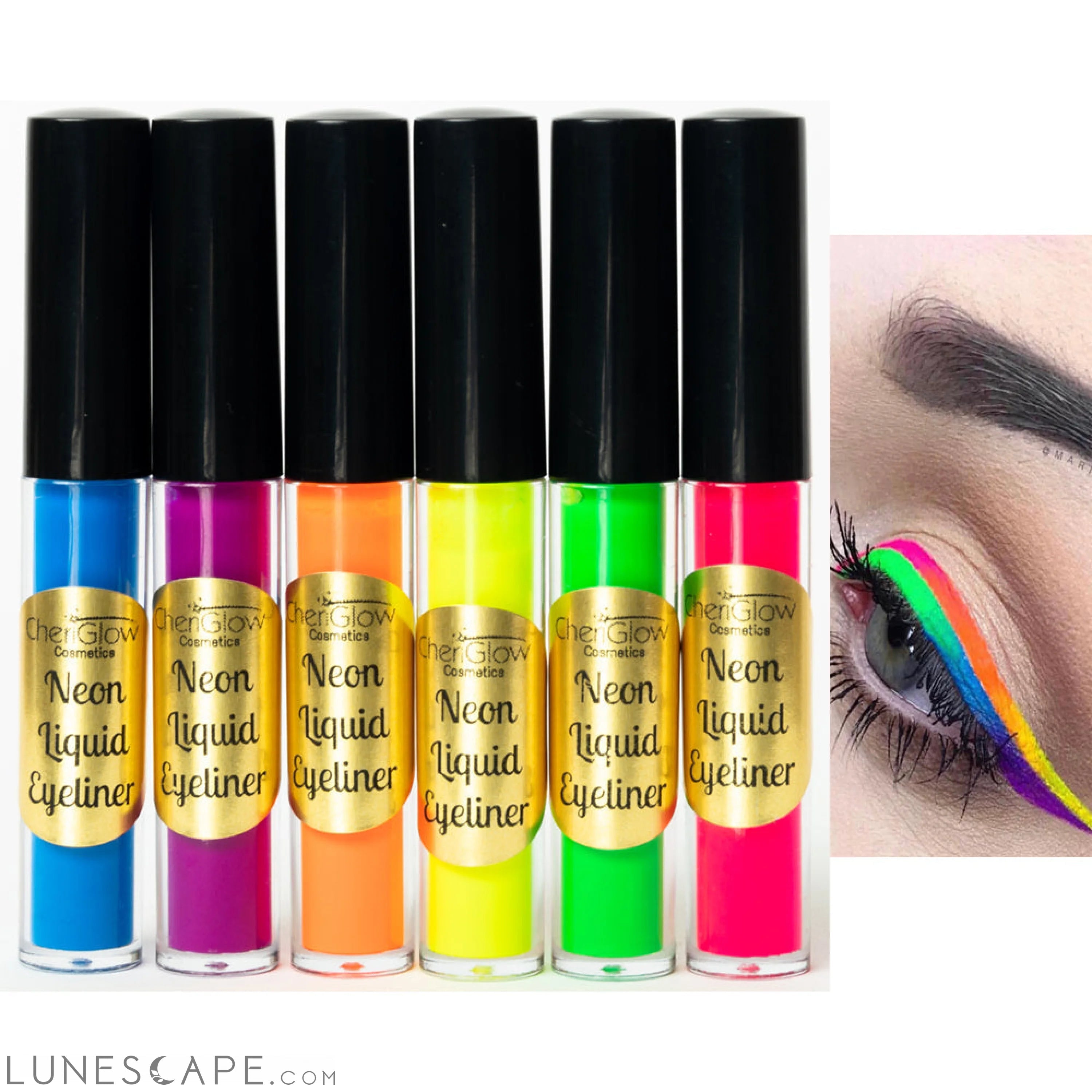 Neon Blue Liquid Eyeliner - Water-proof, Smudge-proof, Long-lasting LUNESCAPE