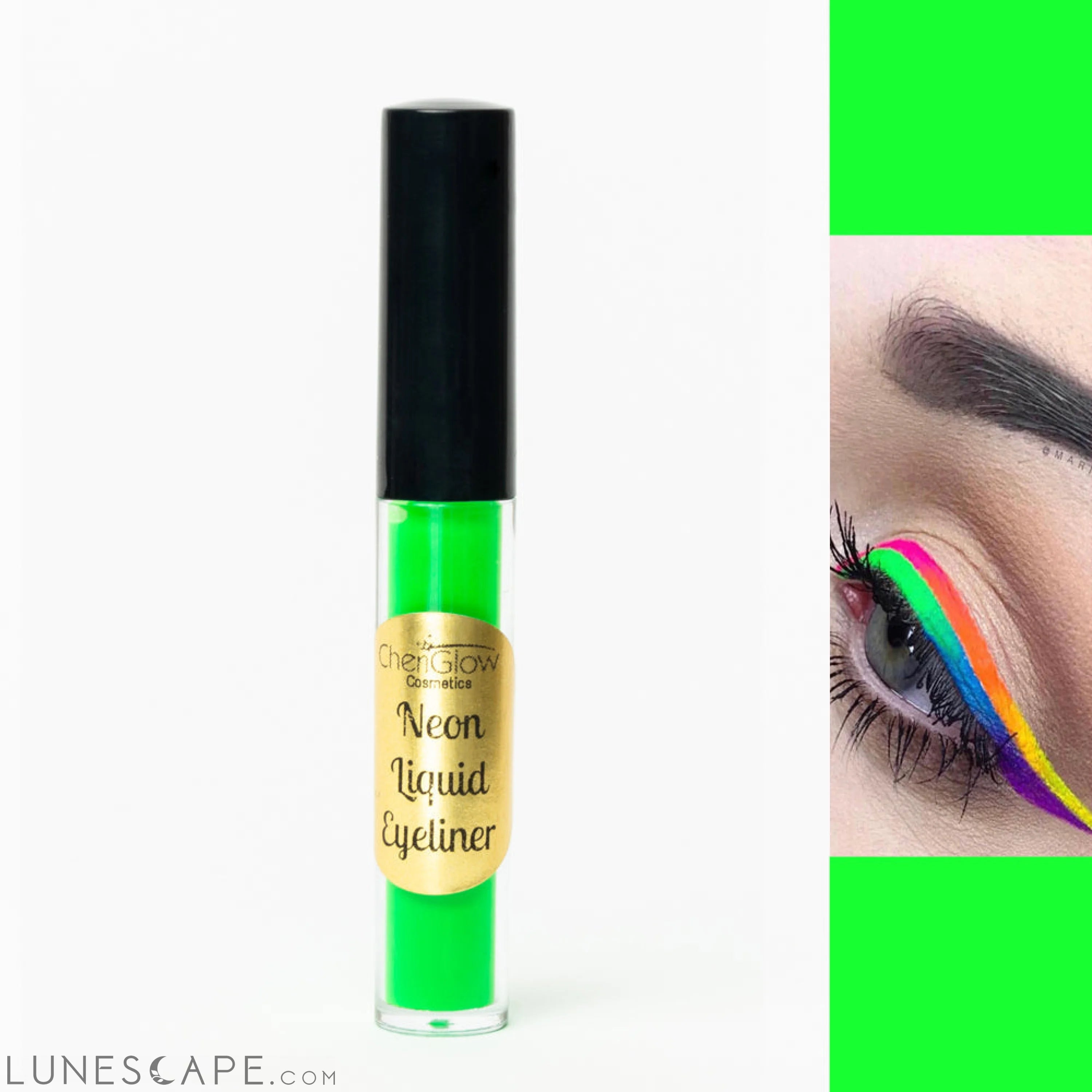 Neon Green Liquid Eyeliner - Water-proof, Smudge-proof, Long-lasting LUNESCAPE