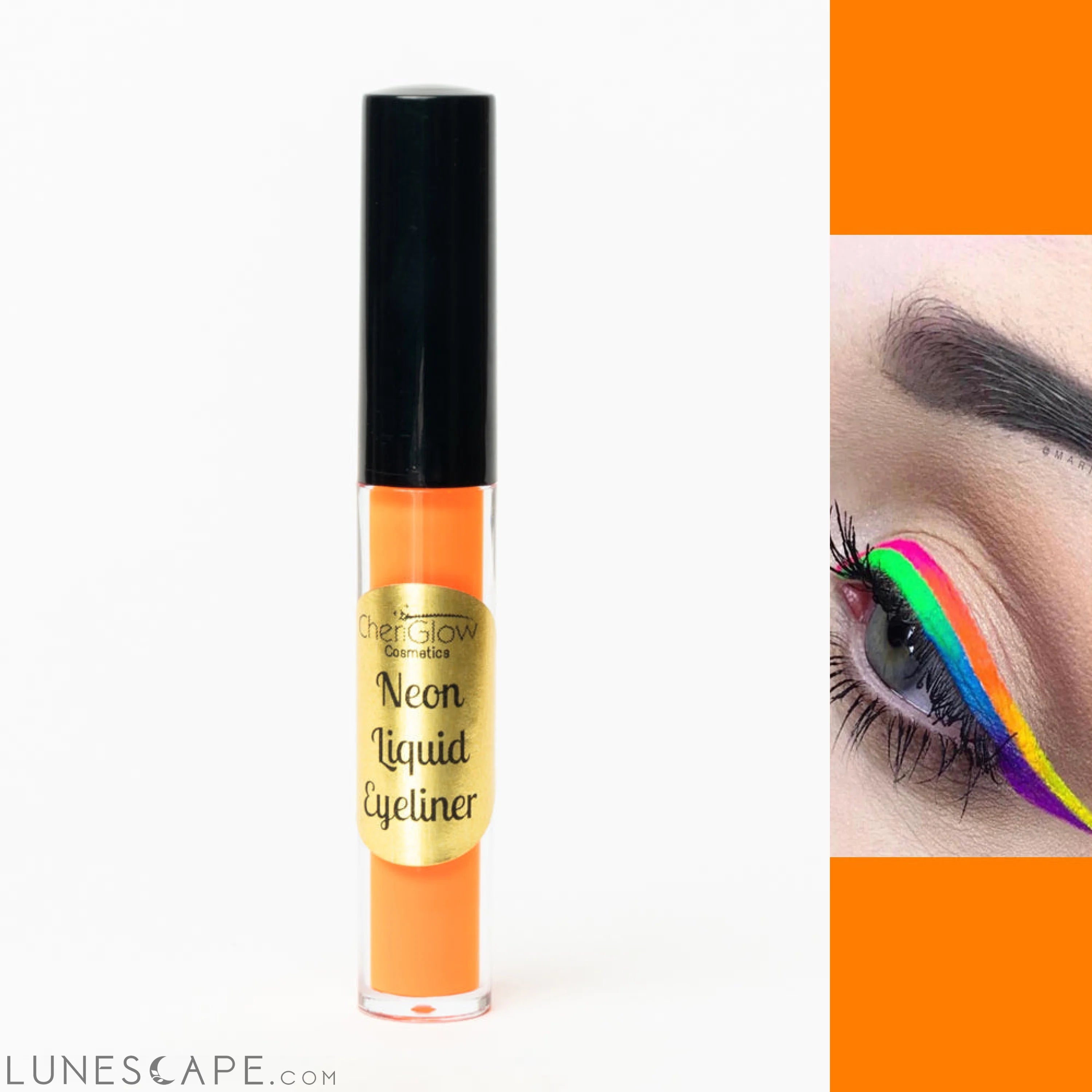 Neon Orange Liquid Eyeliner - Water-proof, Smudge-proof, Long-lasting LUNESCAPE
