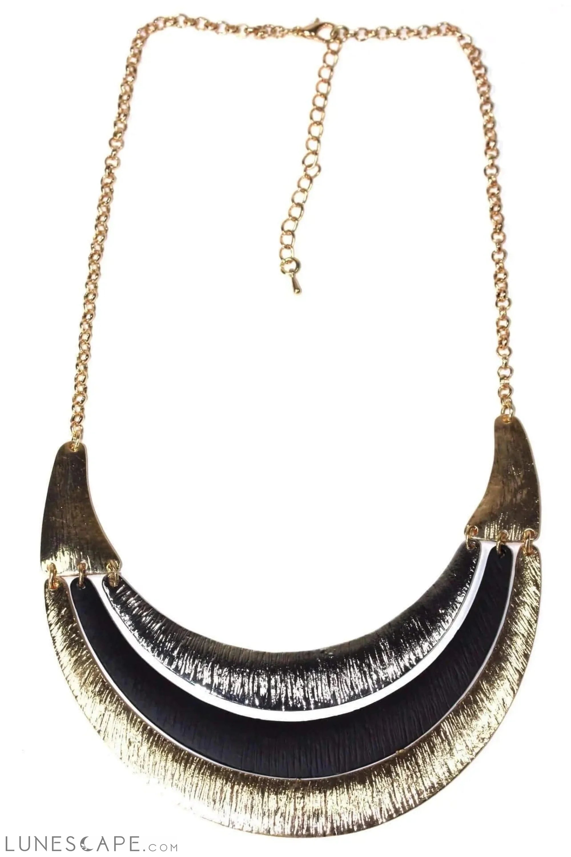 Nested Crescent Statement Necklace LUNESCAPE