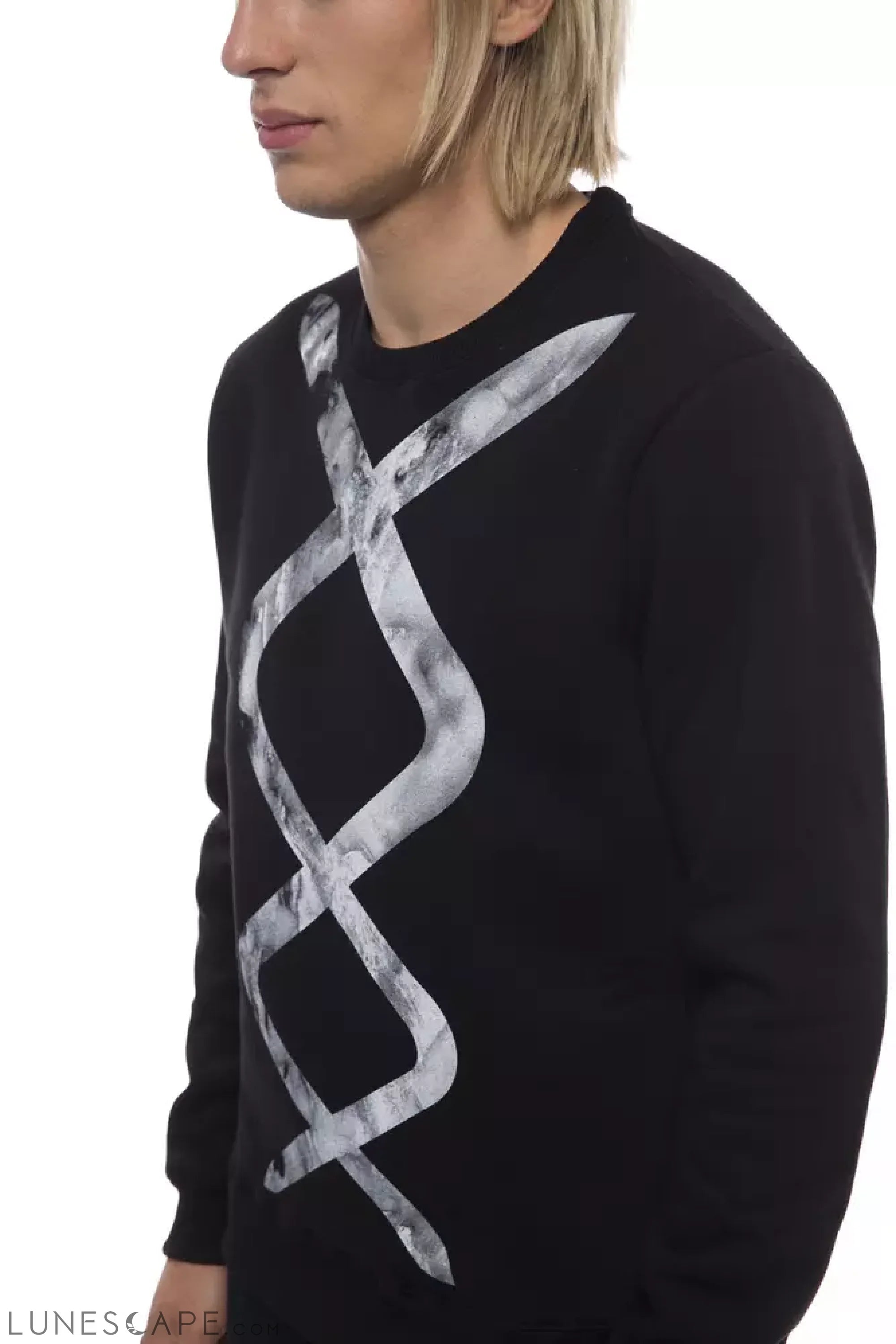 Nicolo Tonetto Black Cotton Men Sweatshirt LUNESCAPE