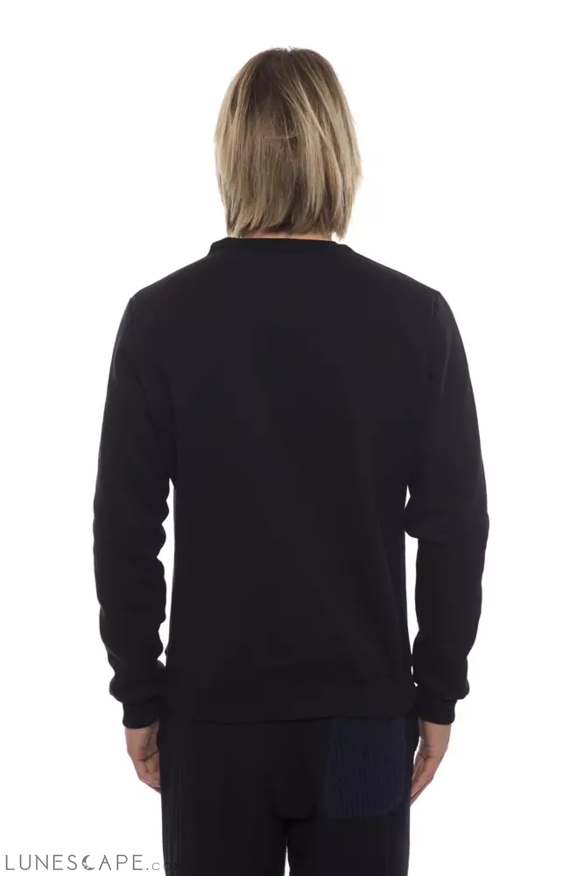 Nicolo Tonetto Black Cotton Men Sweatshirt LUNESCAPE