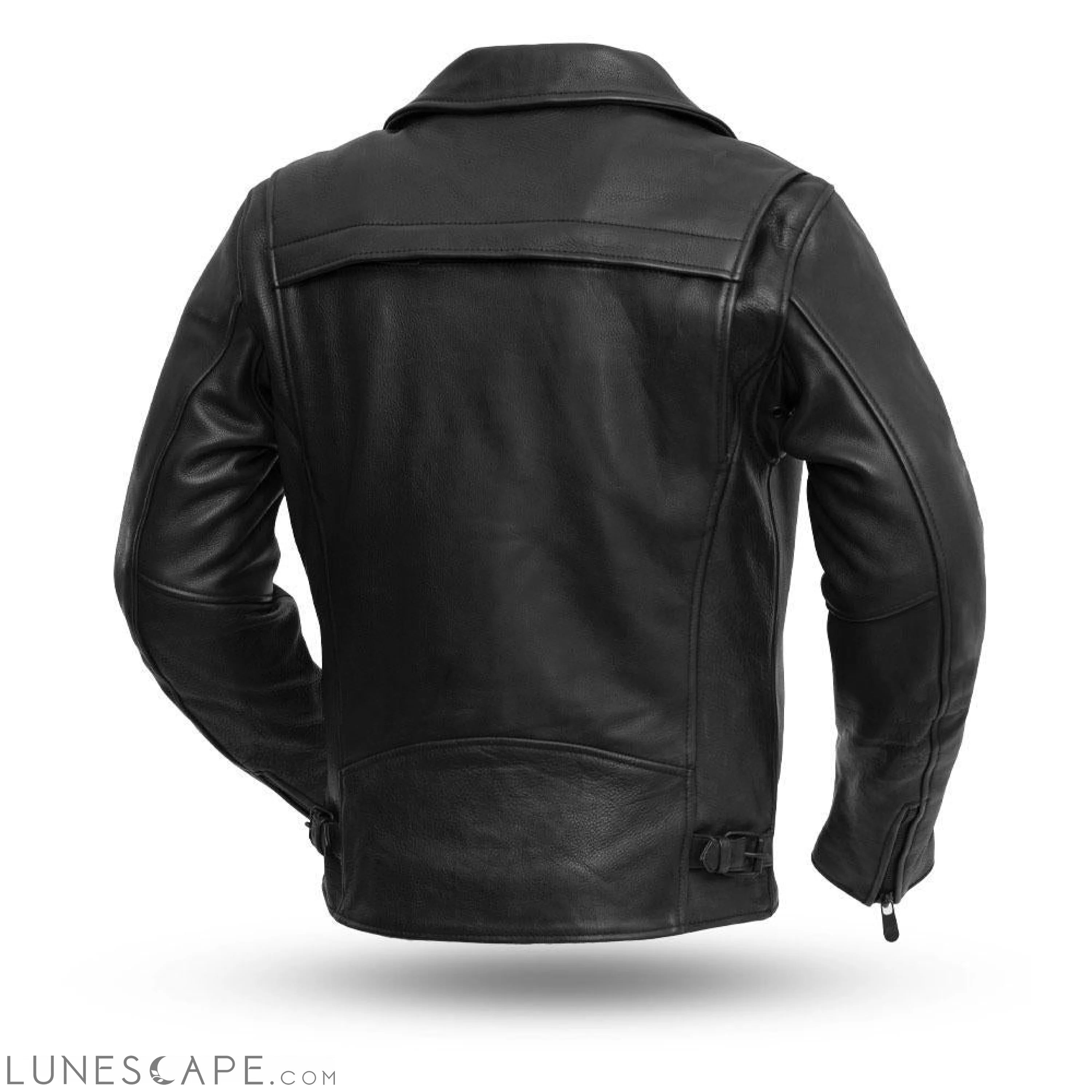 Night Rider - Men's Leather Motorcycle Jacket LUNESCAPE