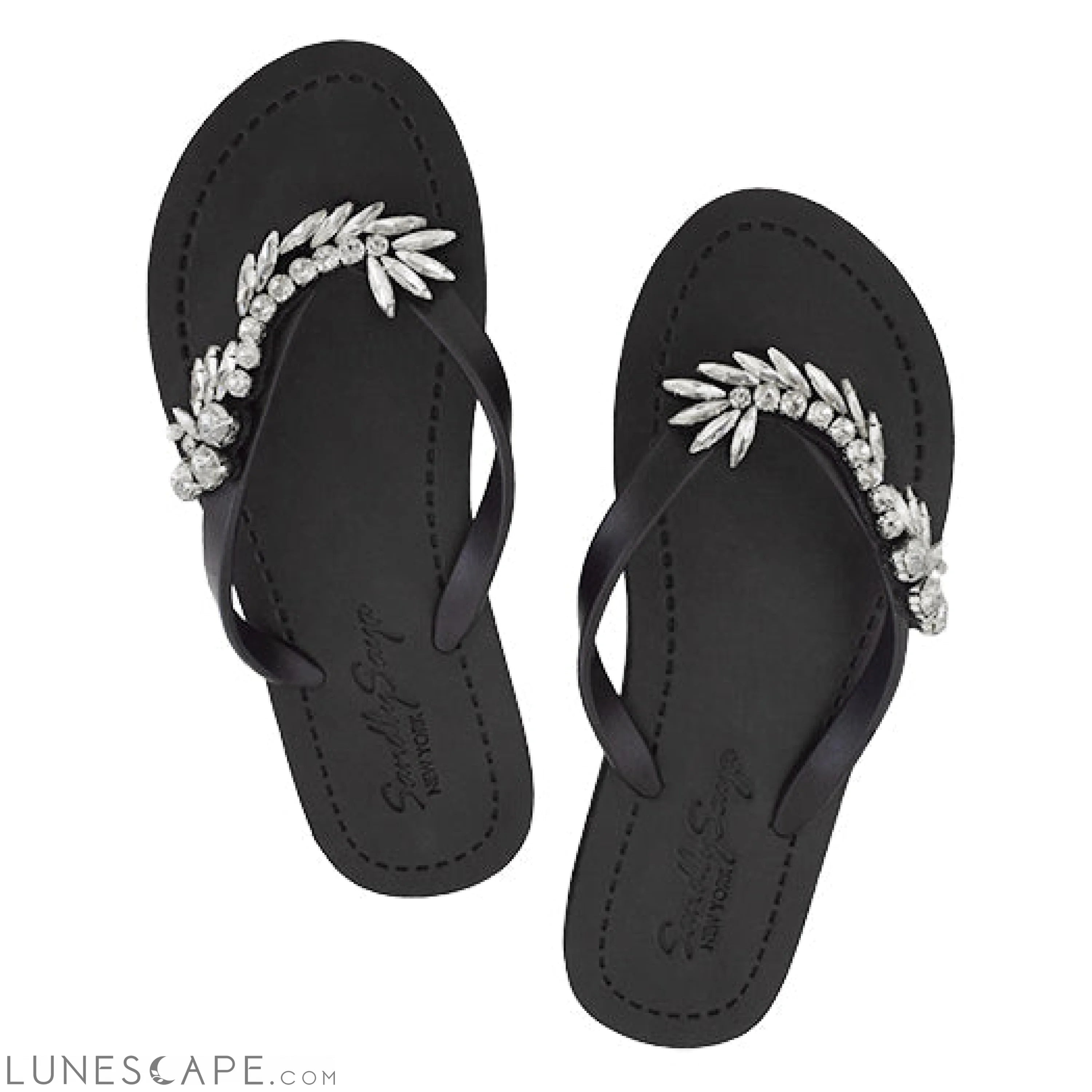 Nomad - Rhinestone Flat Flip Flops Sandal LUNESCAPE