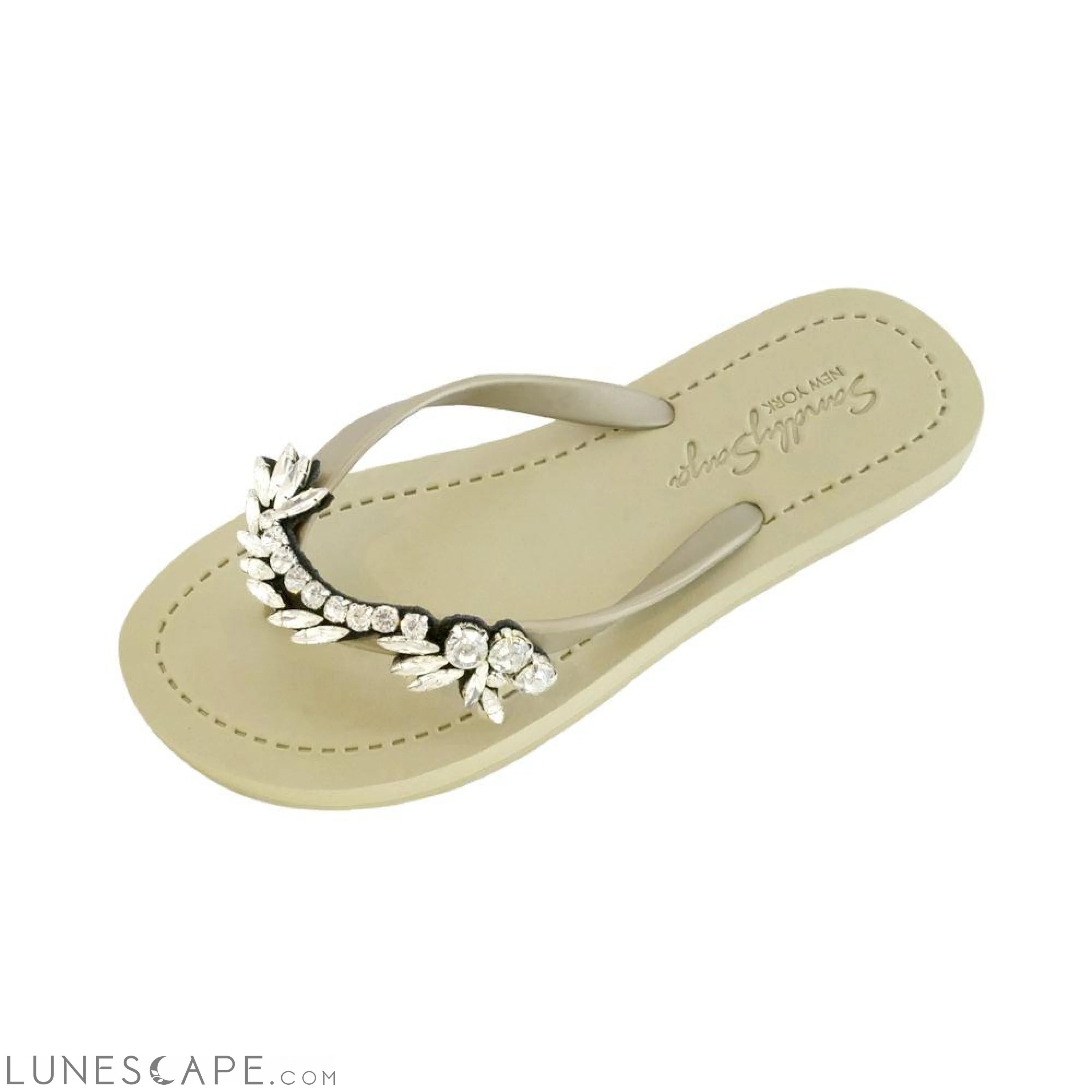 Nomad - Rhinestone Flat Flip Flops Sandal LUNESCAPE