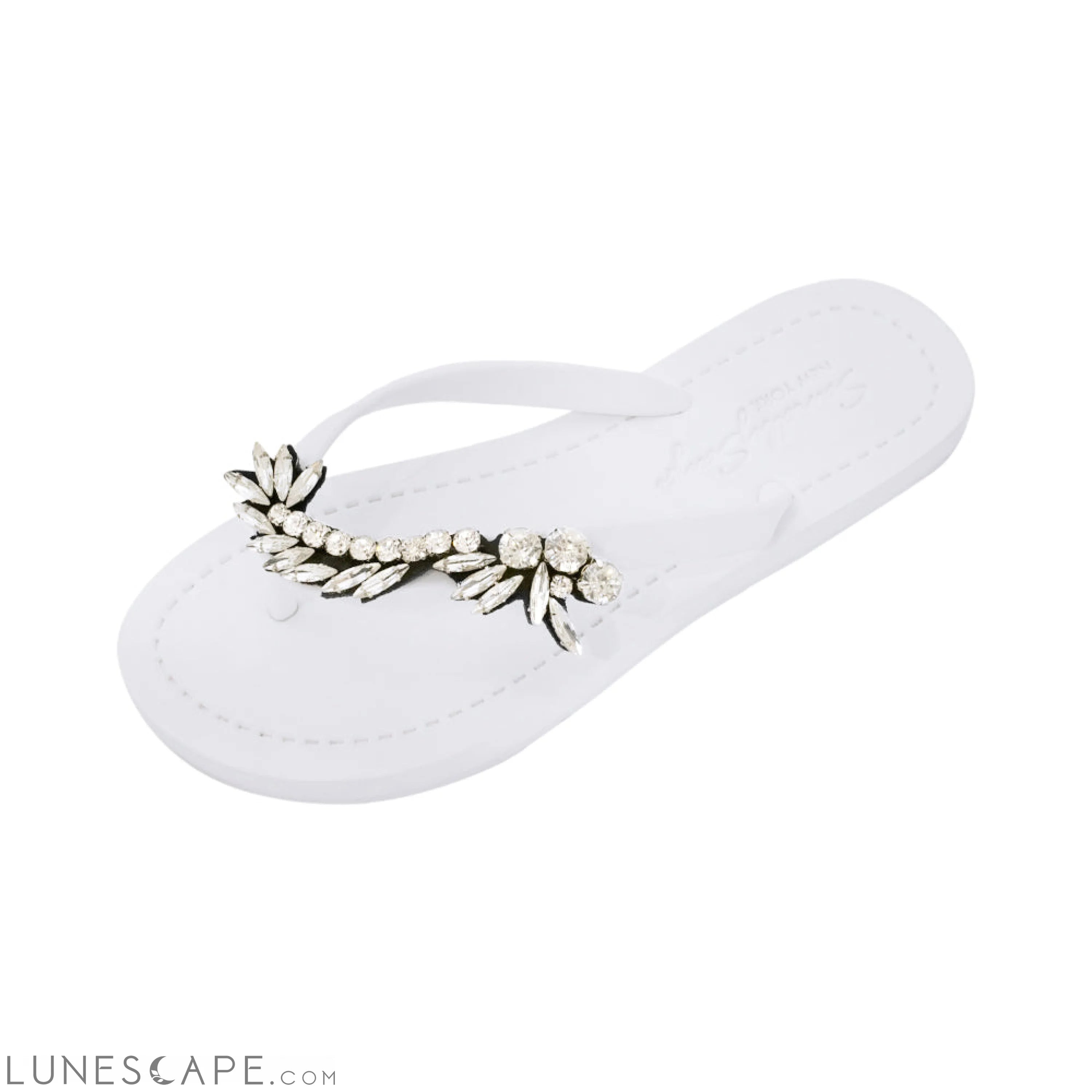 Nomad - Rhinestone Flat Flip Flops Sandal LUNESCAPE