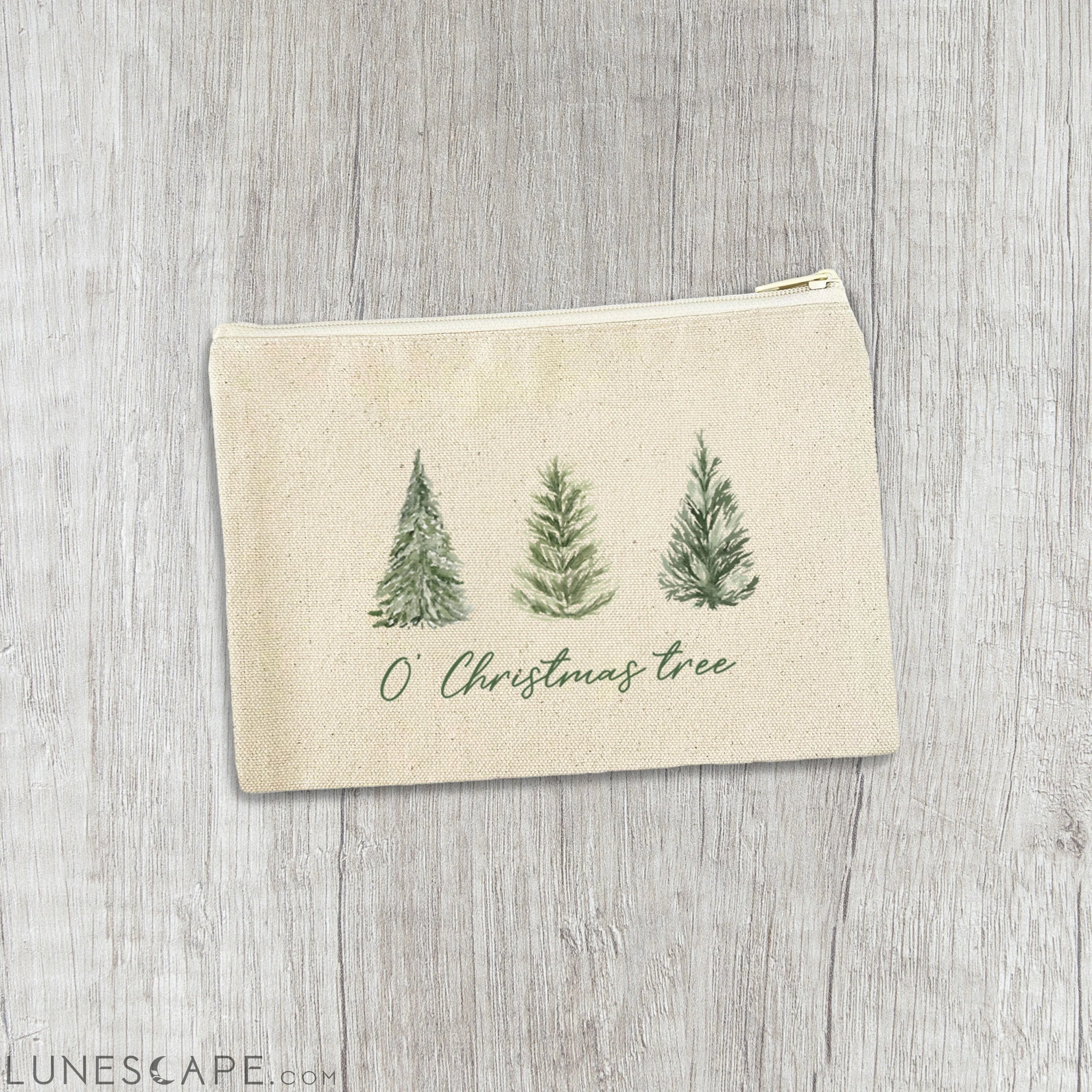 O' Christmas Tree - Canvas Zipper Pouch LUNESCAPE