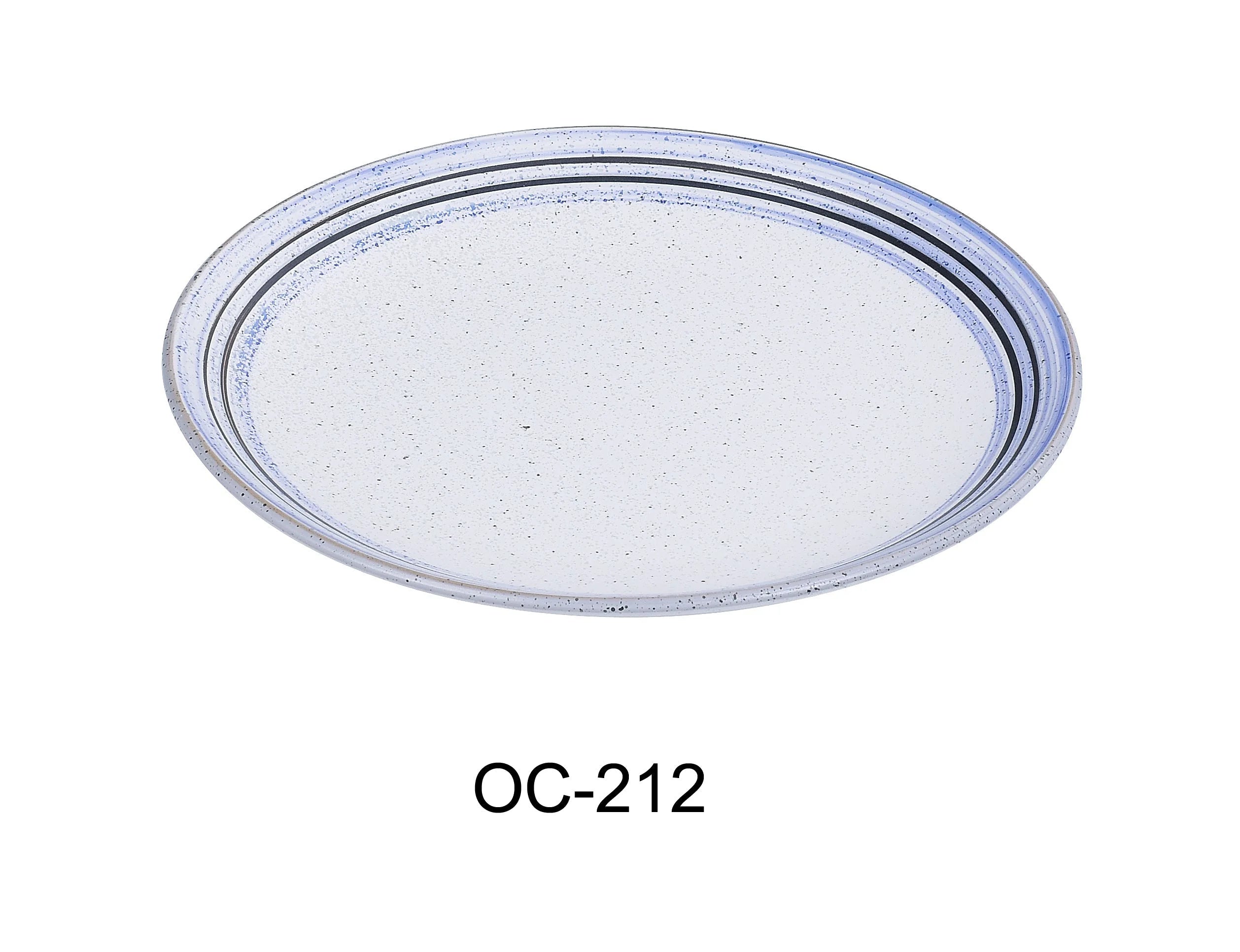 Ocean 12" X 1 1/8" COUPE SHAPE OVAL PLATE LUNESCAPE