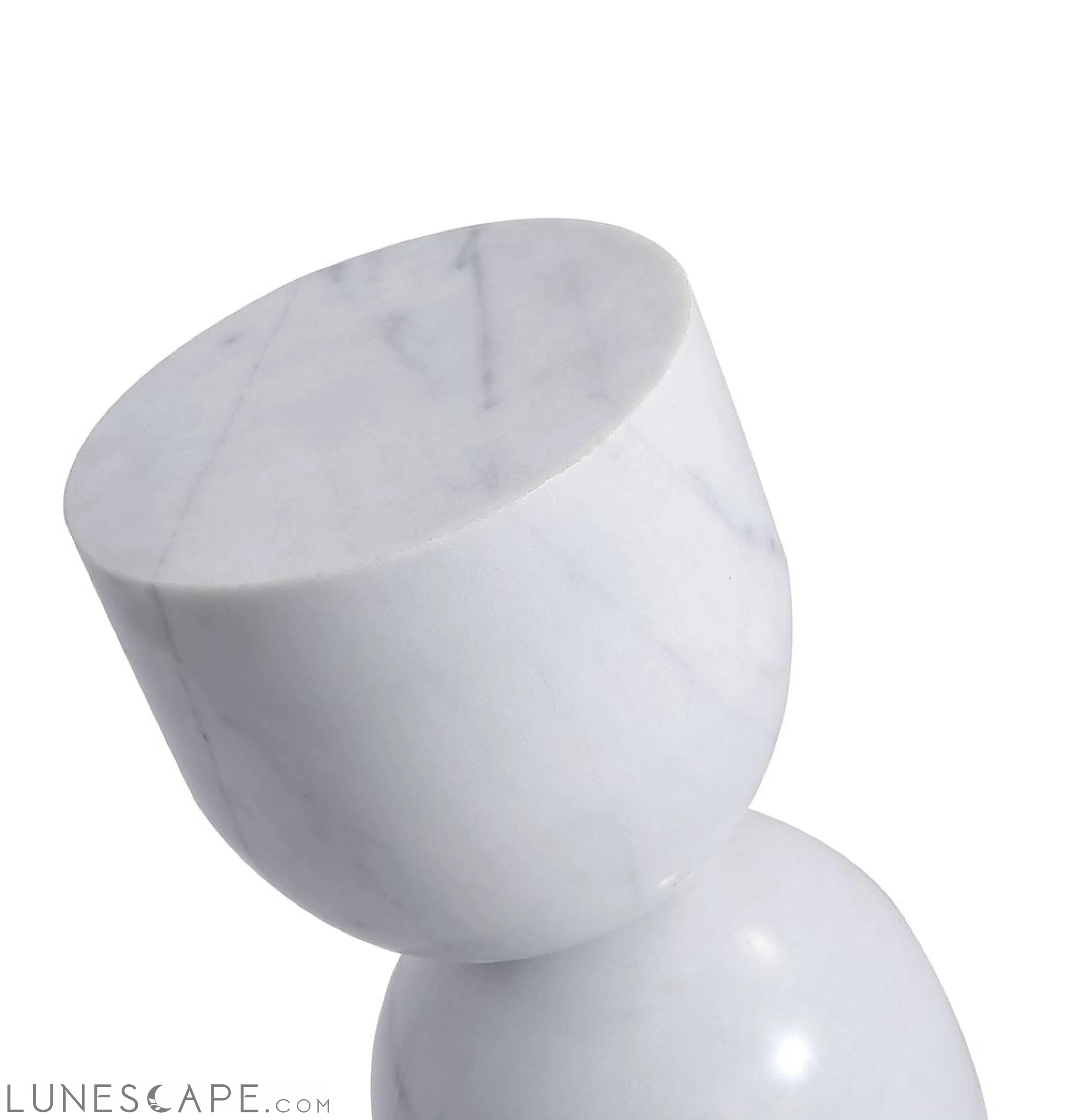 Océane Side Table - White Marble LUNESCAPE