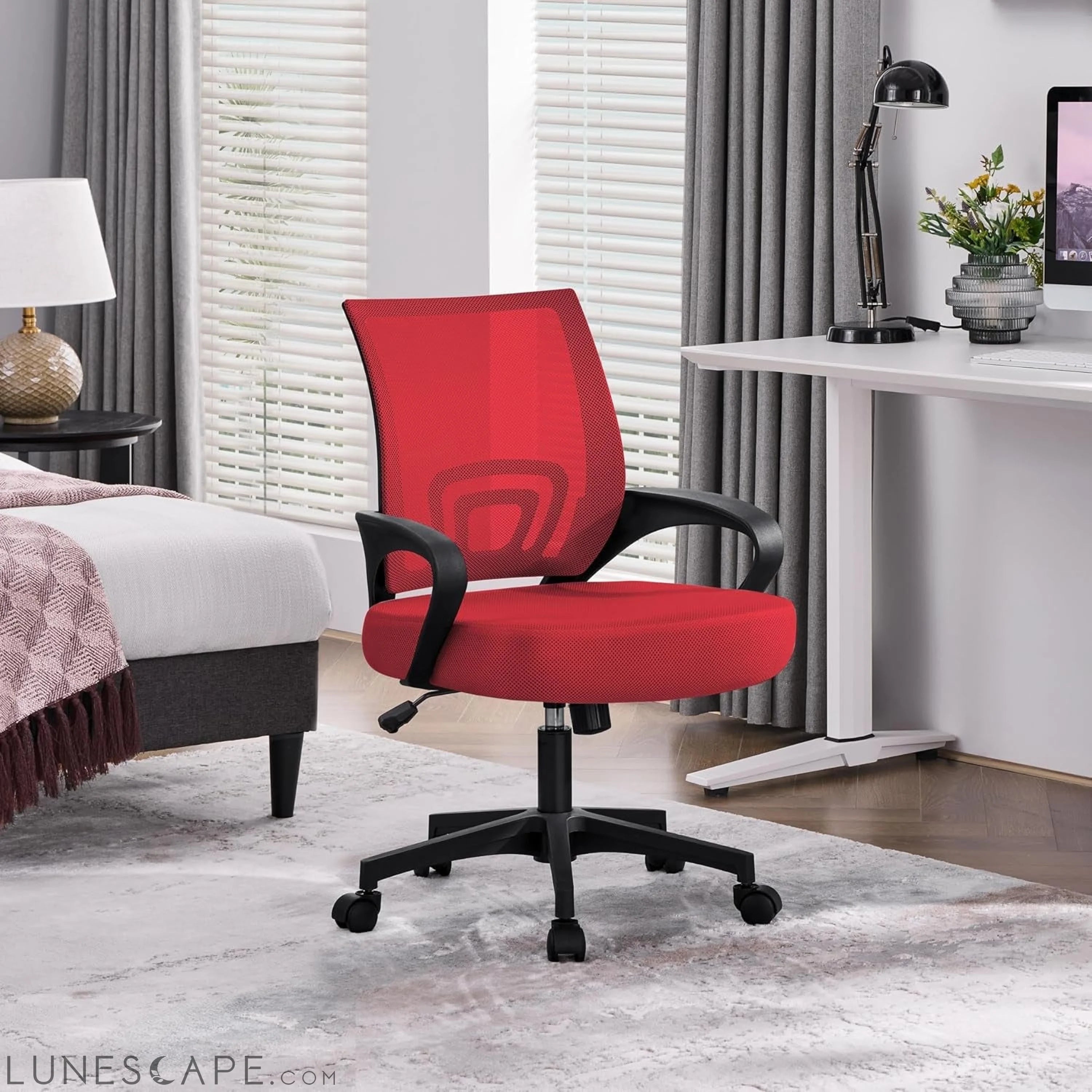 Office Chair Desk Chair Mid Back Mesh Task Chair Computer Chair LUNESCAPE
