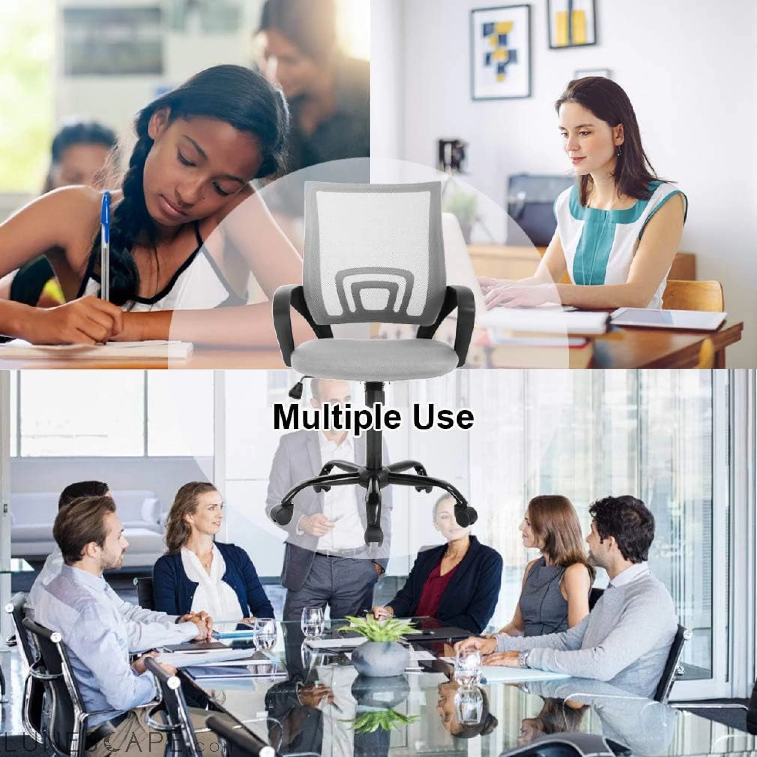 Office Chair Ergonomic Cheap Desk Chair Mesh Computer Chair Lumbar LUNESCAPE