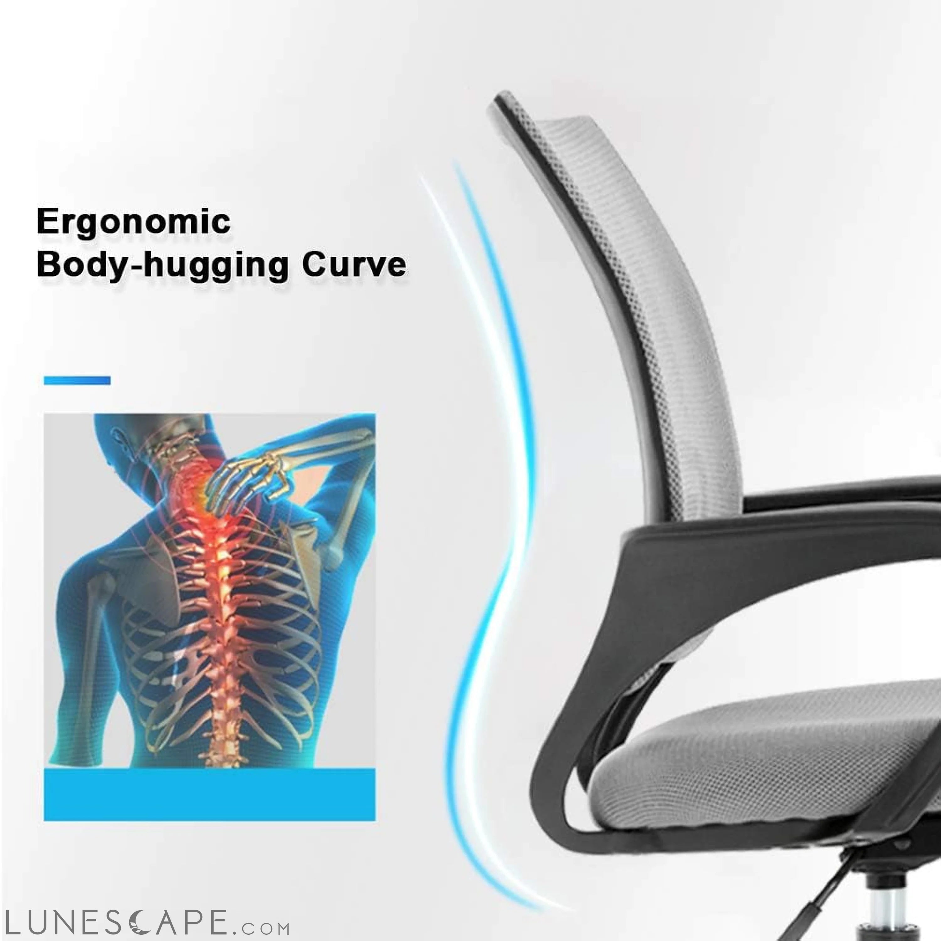 Office Chair Ergonomic Cheap Desk Chair Mesh Computer Chair Lumbar LUNESCAPE