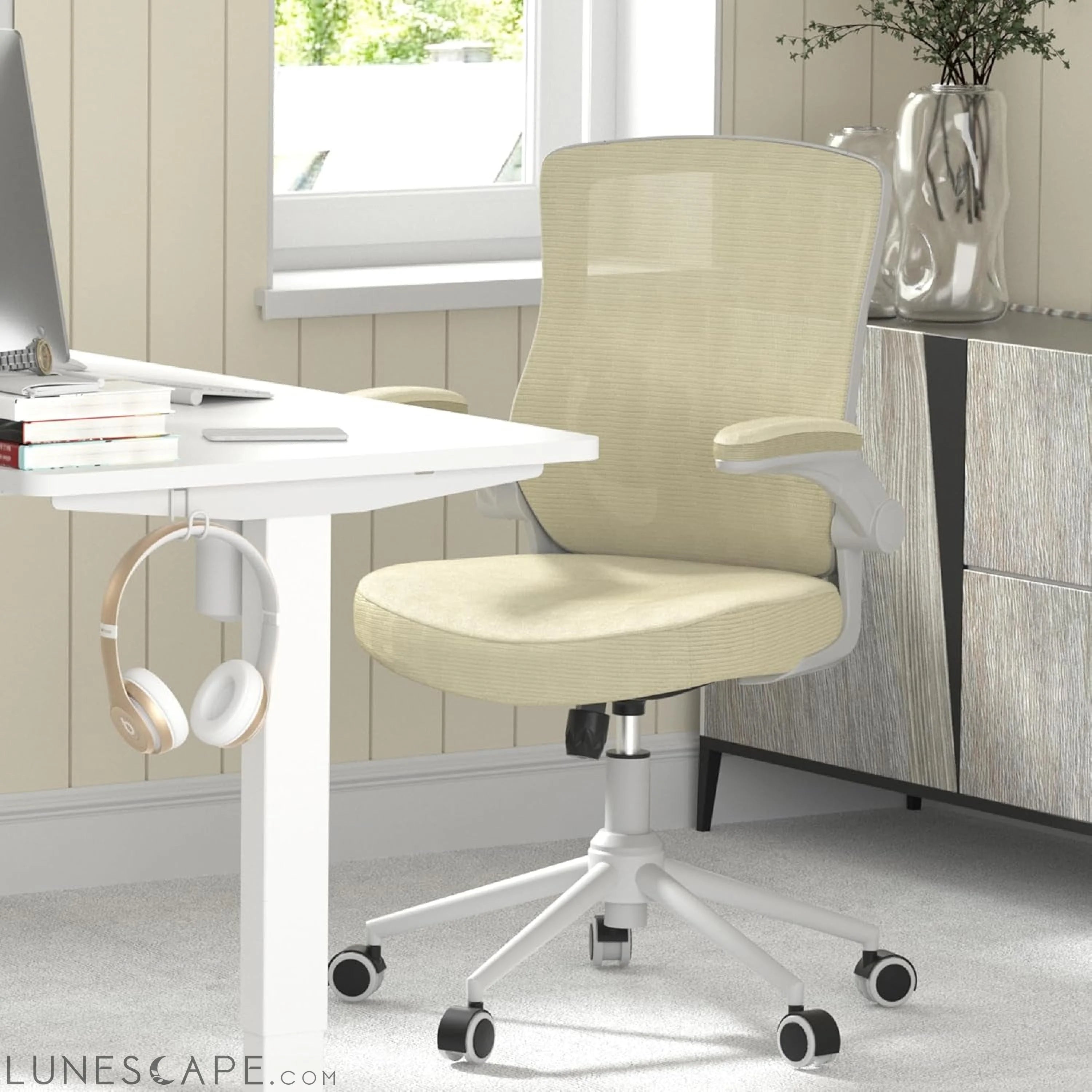 Office Chair, High Back Desk Chair Adjustable Height and Ergonomic LUNESCAPE