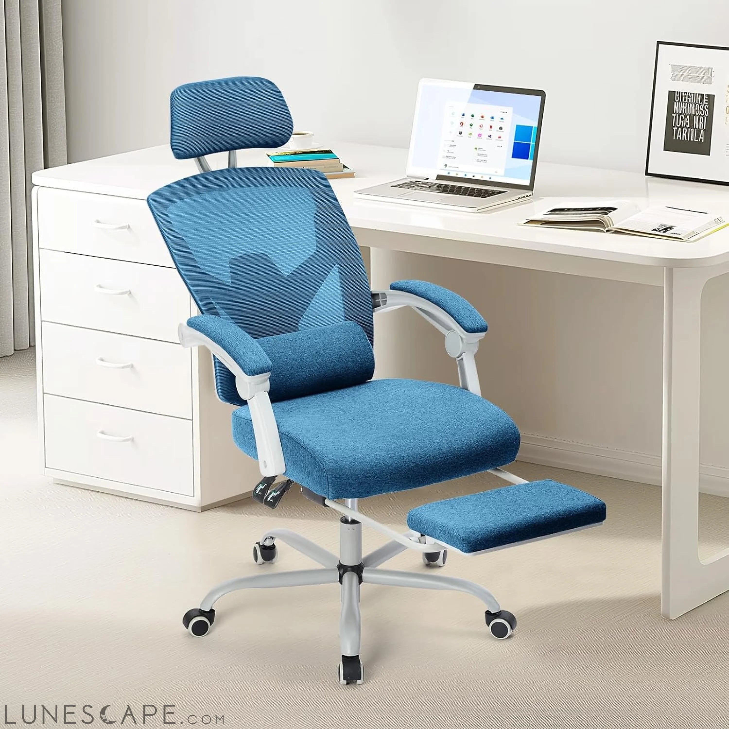 Office Computer Desk Chair, Ergonomic High-Back Mesh Rolling Work LUNESCAPE