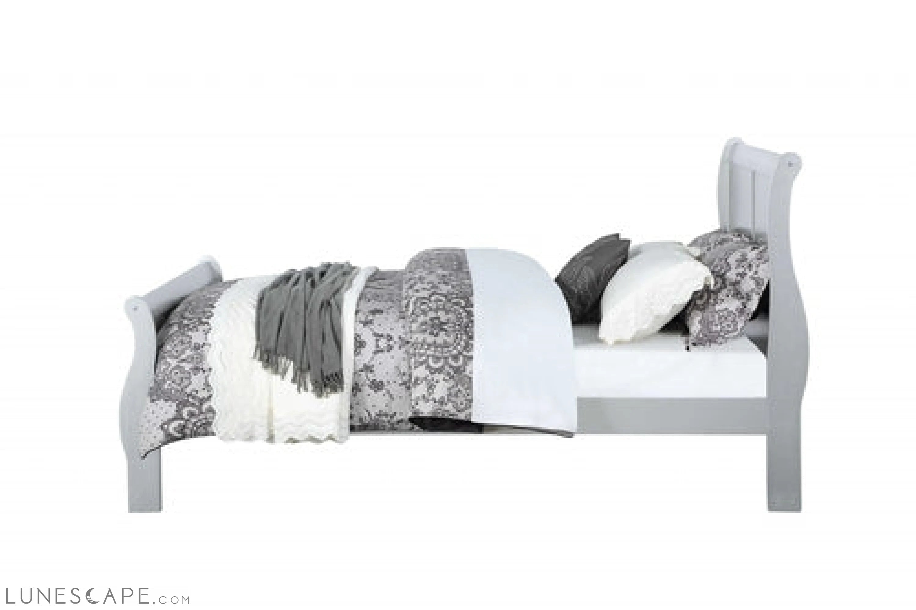 Olatinum Wood King Bed 80inches X 90inches X 47inches LUNESCAPE