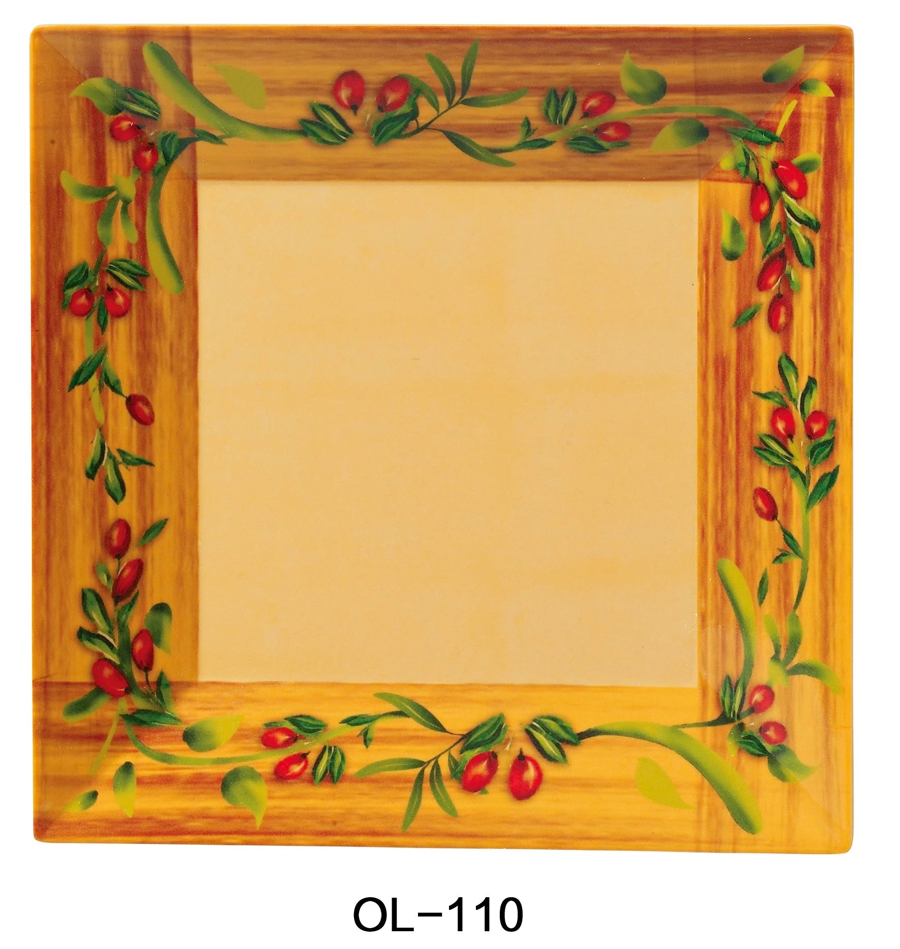 Olive 10" Square Dinner Plate LUNESCAPE