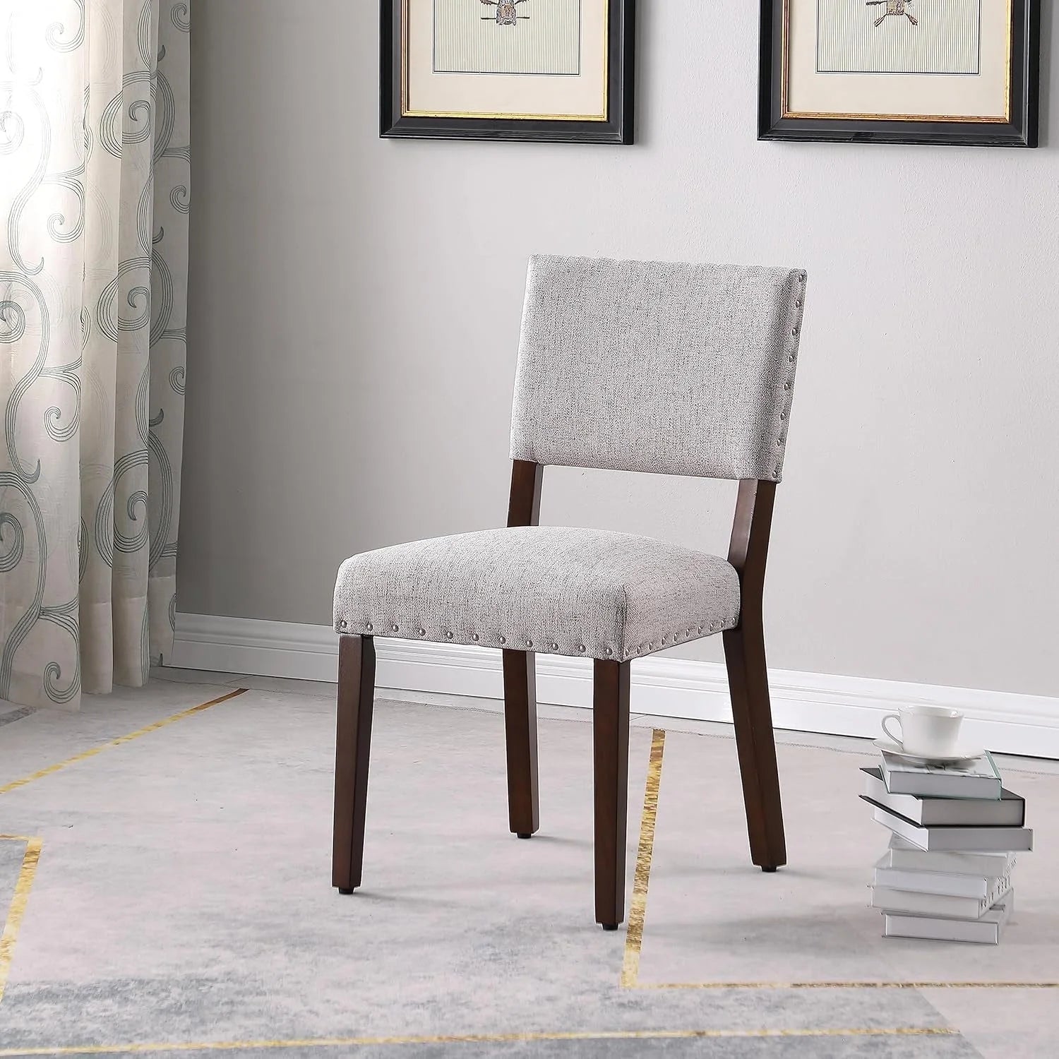 Open Back Dining Chair | Upholstered Dining Chairs | Dining Chairs Set LUNESCAPE